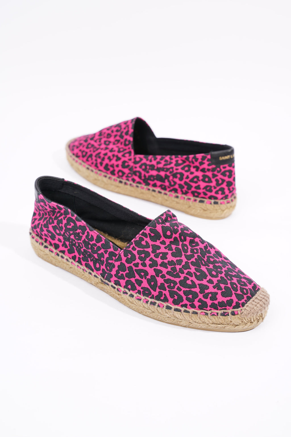 Saint Laurent Womens Espadrilles Pink / Black EU 36 / UK 3