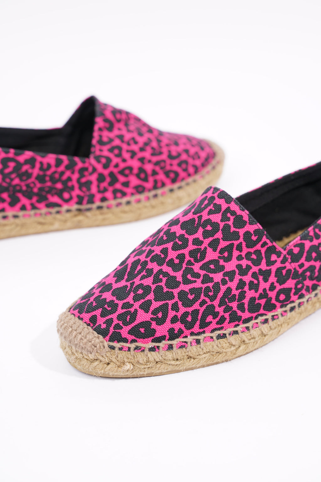 Saint Laurent Womens Espadrilles Pink / Black EU 36 / UK 3