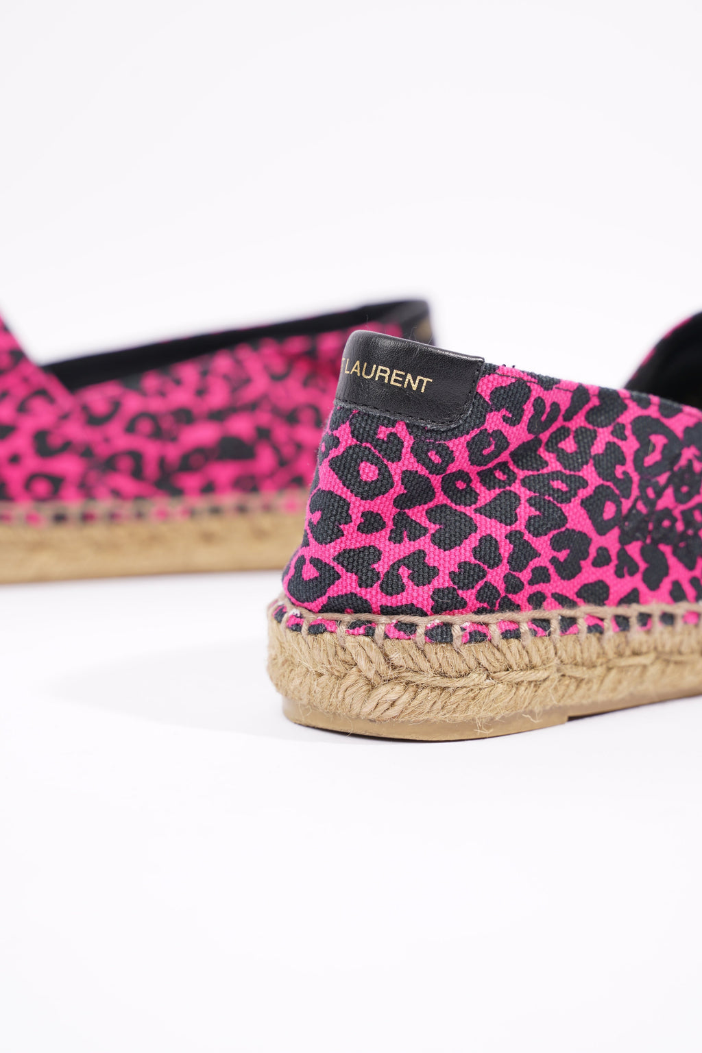 Saint Laurent Womens Espadrilles Pink / Black EU 36 / UK 3
