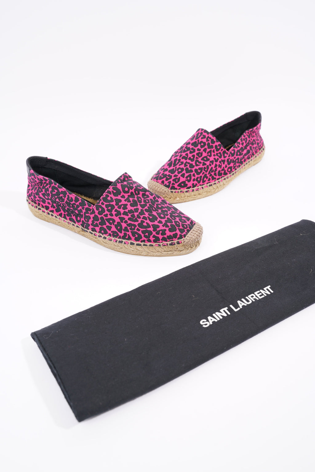 Saint Laurent Womens Espadrilles Pink / Black EU 36 / UK 3