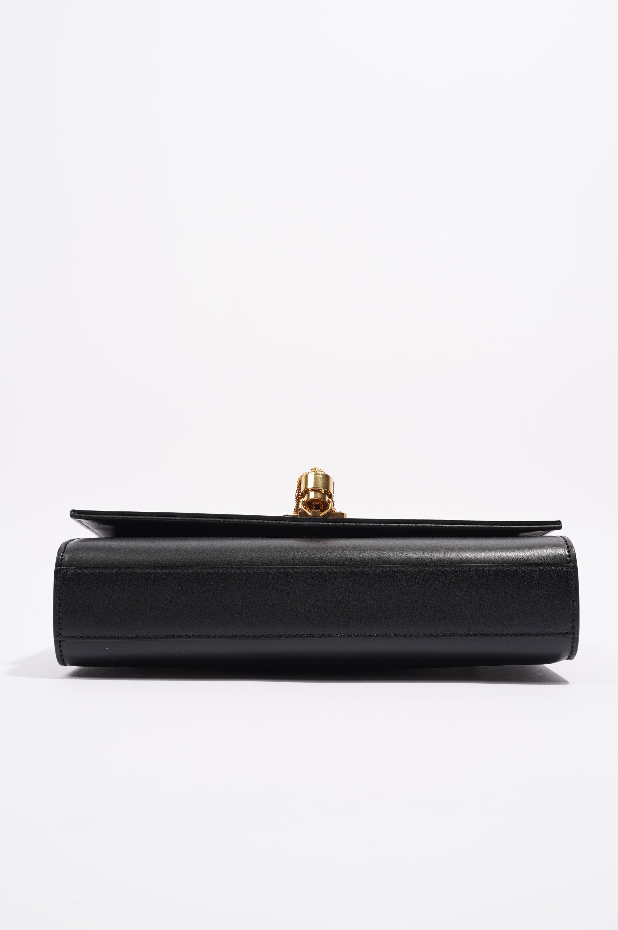 Saint Laurent Womens Kate Tassle Bag Black Leather / Gold Medium