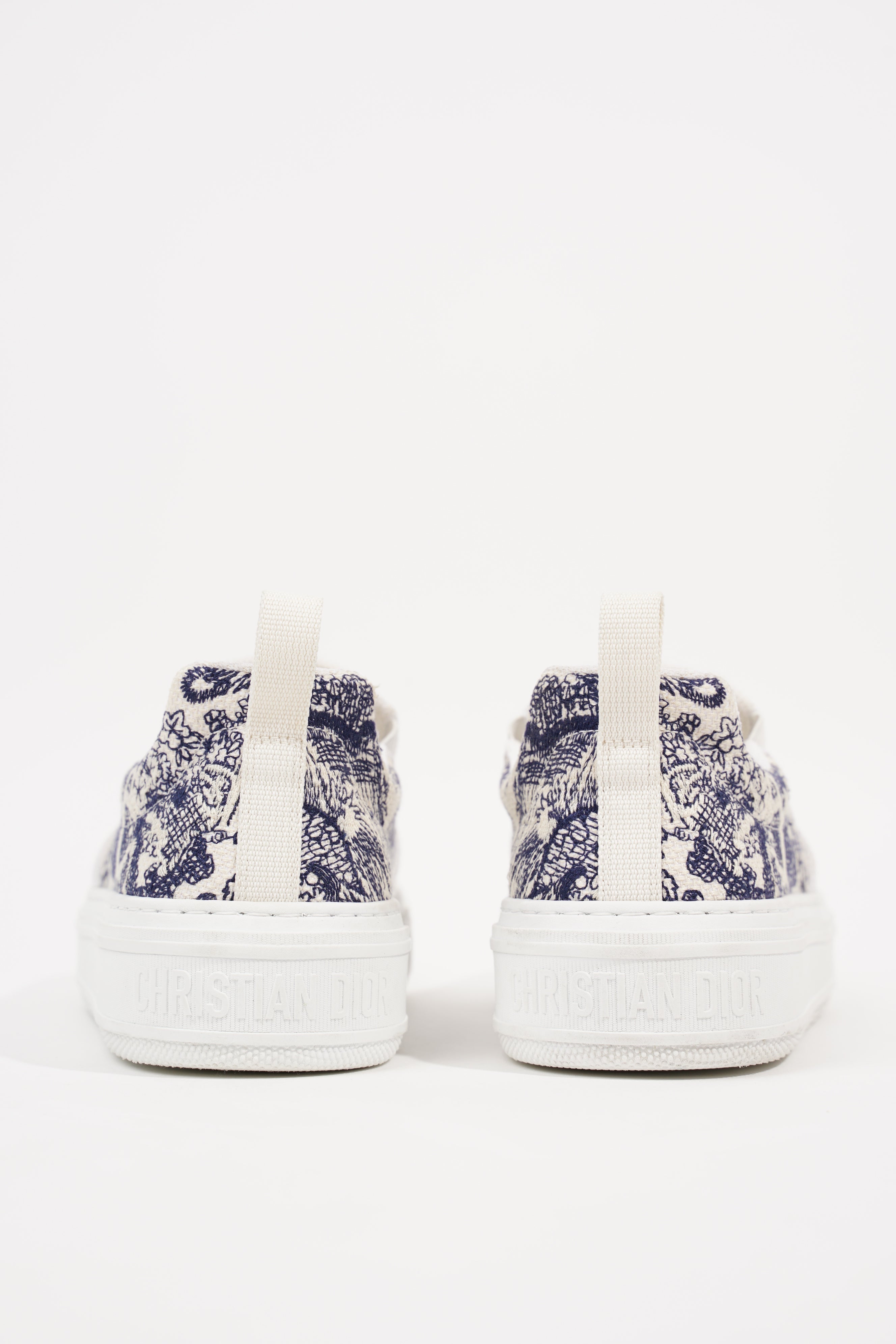Christian Dior Womens Toile De Jouye Slip On Sneaker Off White Blue EU 39.5 / UK 6.5