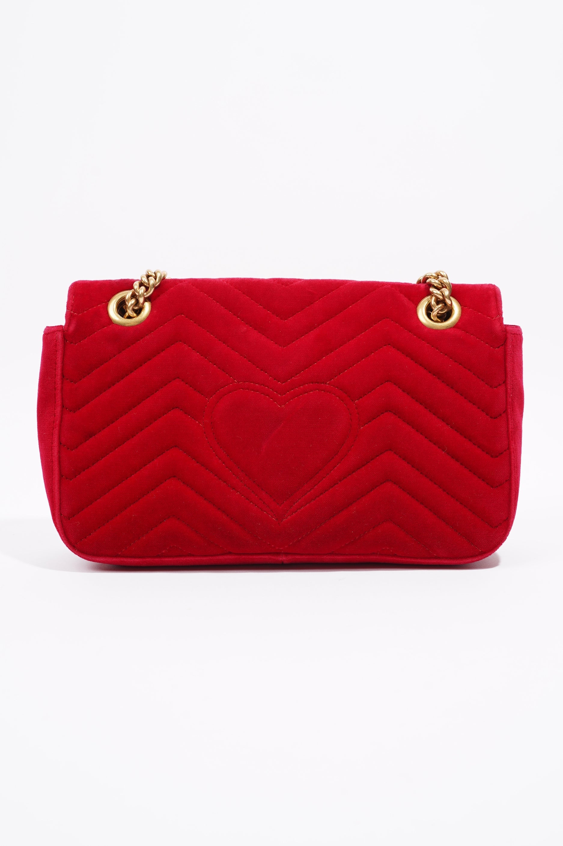 Gucci GG Marmont Black Red Velvet Small