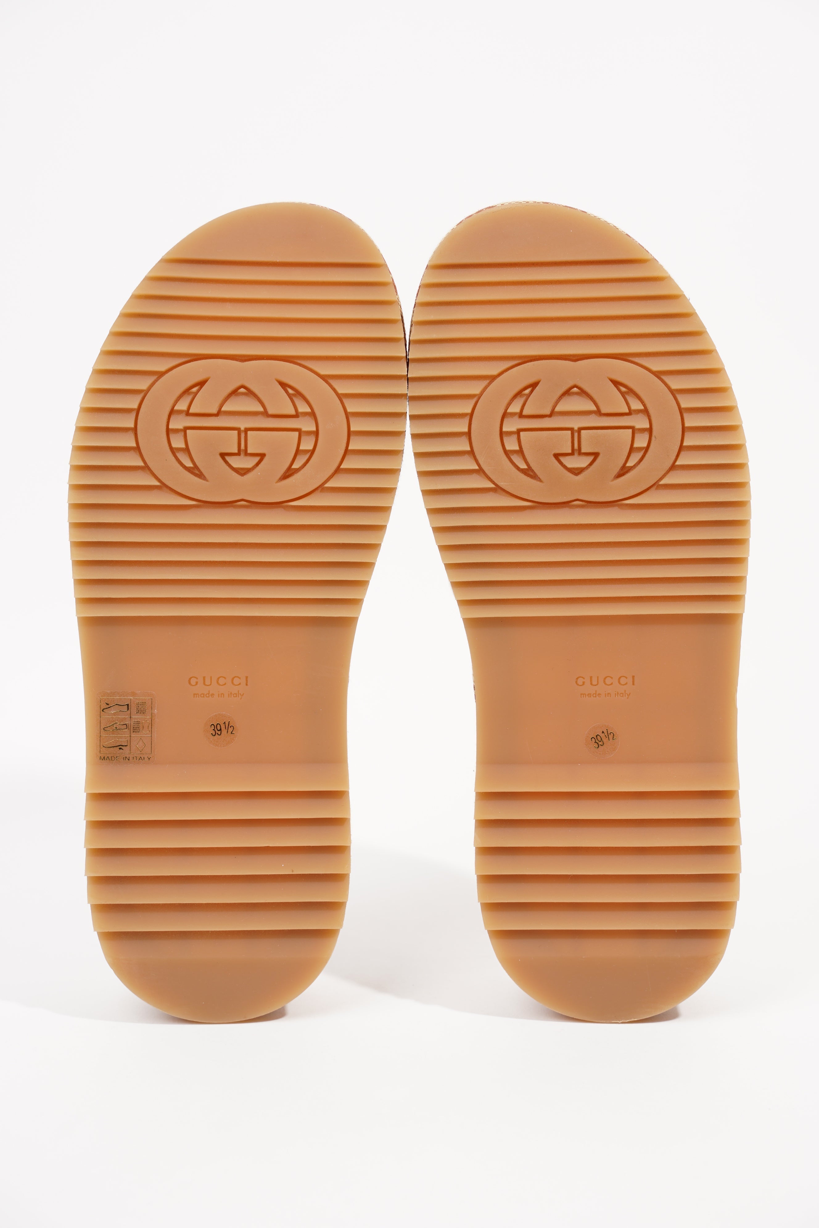 Gucci Womens Original GG Slide Sandal Beige / Brick Red EU 39.5 / UK 6.5
