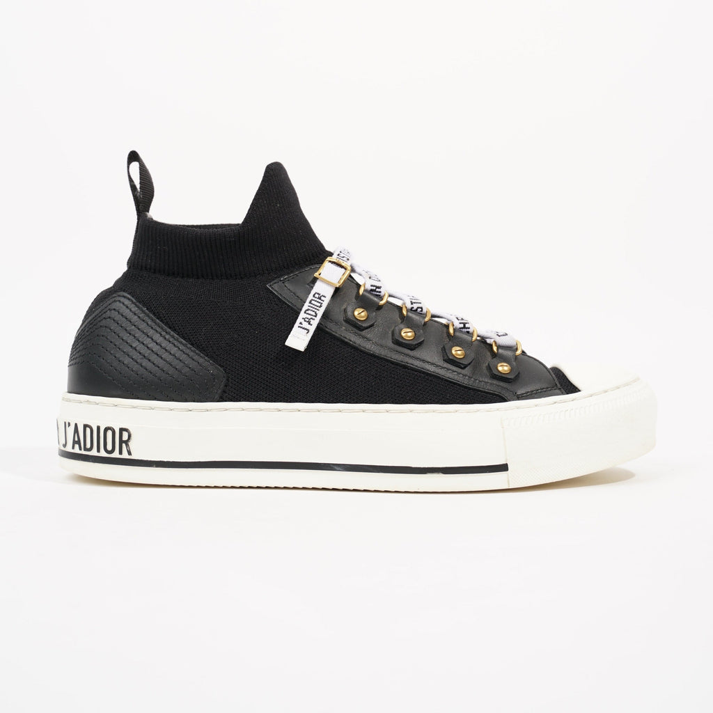 Christian Dior Womens Walk n' Dior Black White EU 37 / UK 4