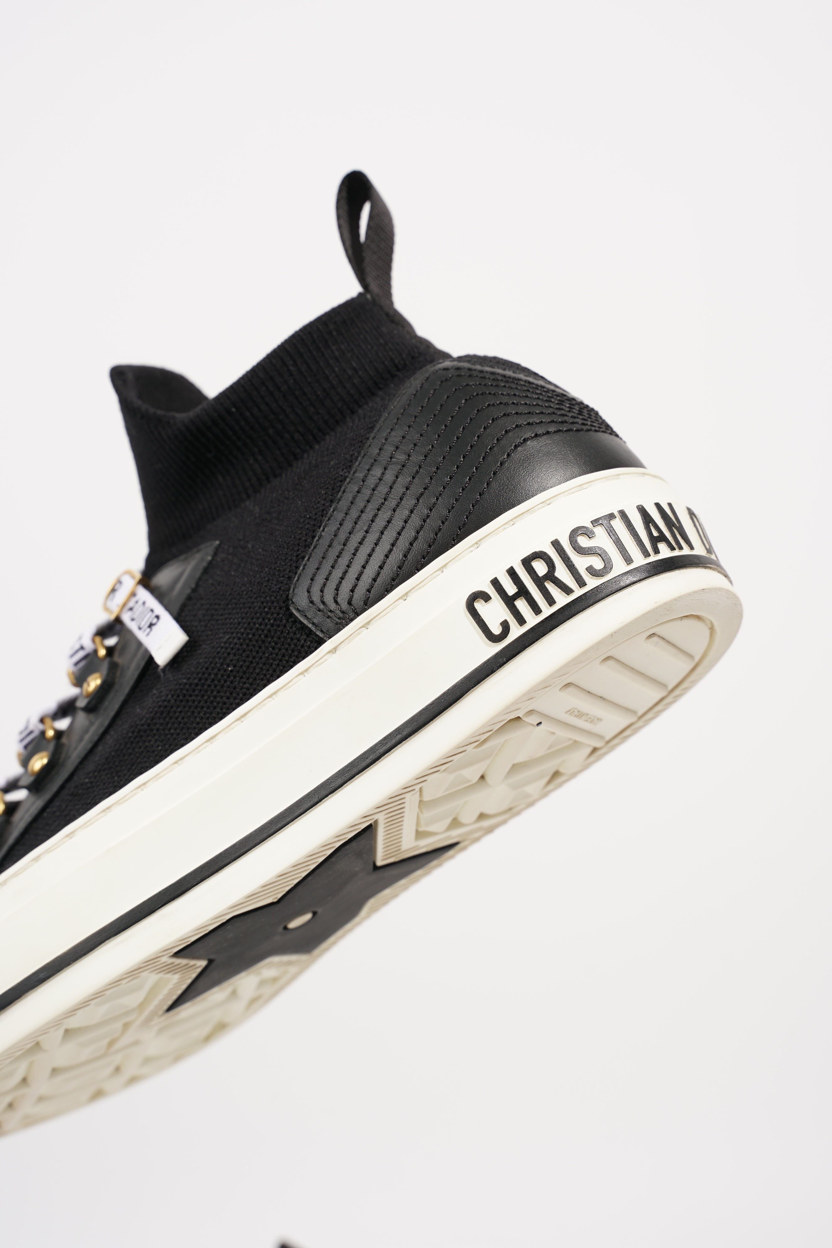Christian Dior Womens Walk n' Dior Black White EU 37 / UK 4
