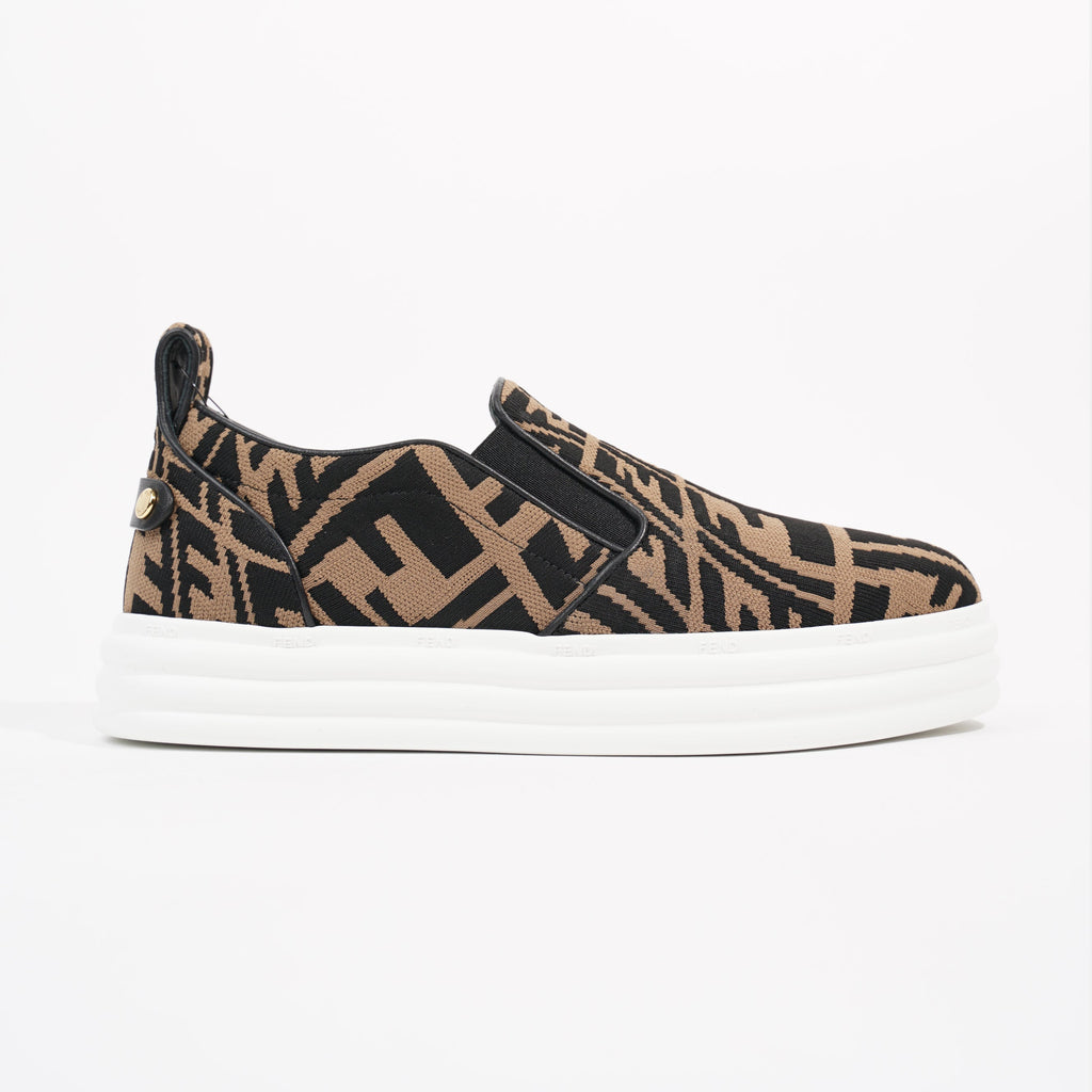 Fendi Womens Slip On Sneaker Zucca / White EU 38 / UK 5