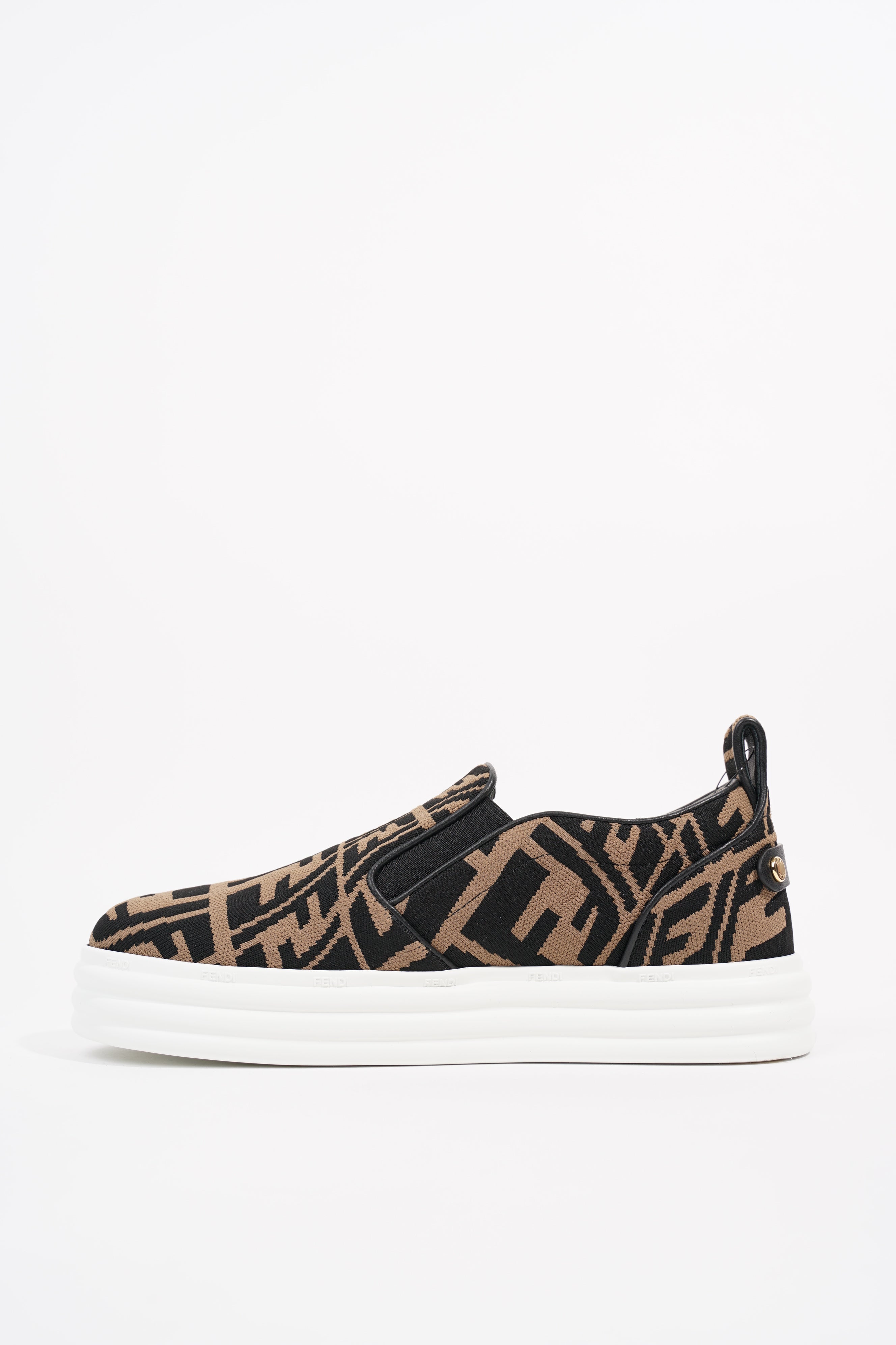 Fendi Womens Slip On Sneaker Zucca / White EU 38 / UK 5