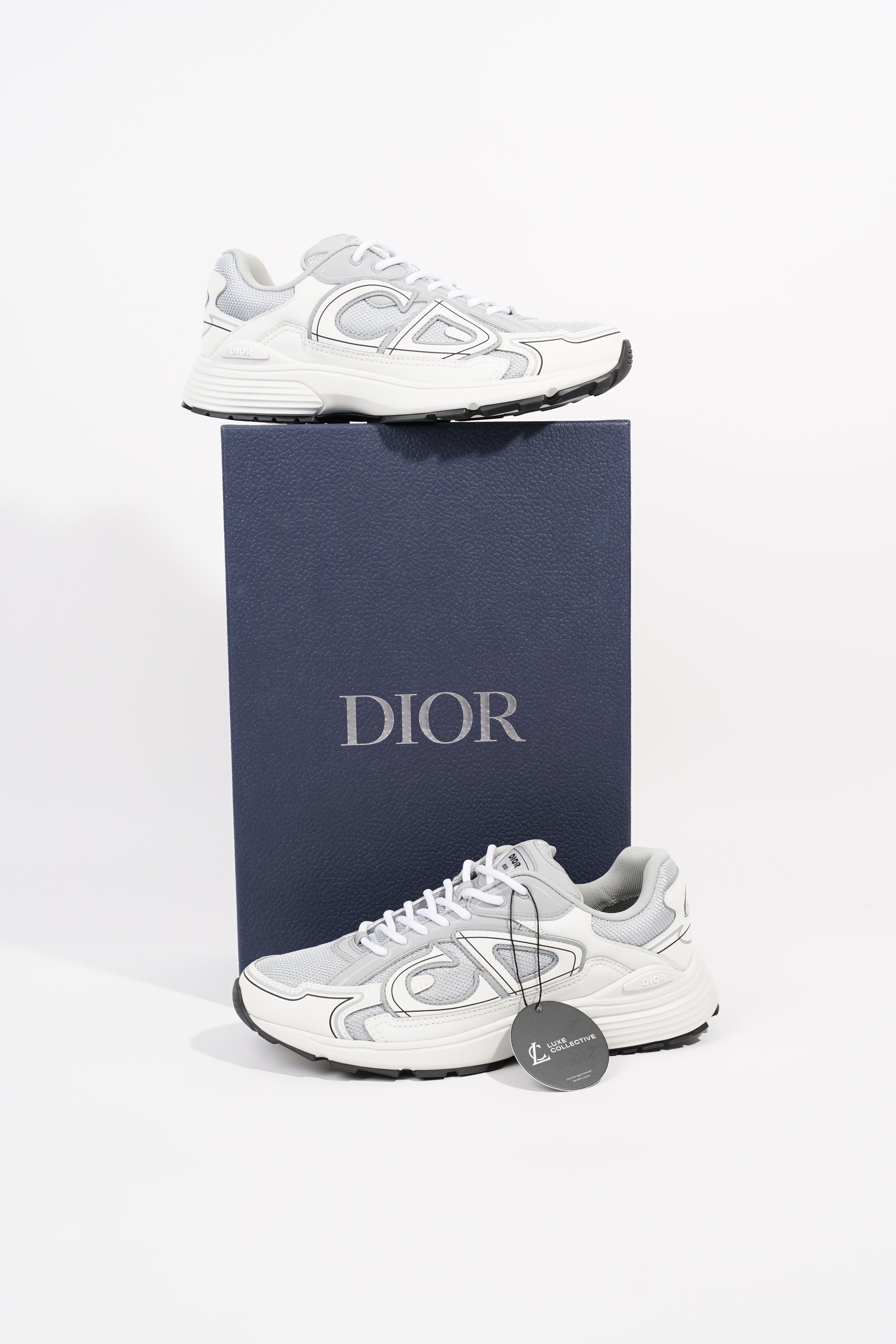 Christian Dior Mens B30 Grey / White EU 42.5 / UK 8.5