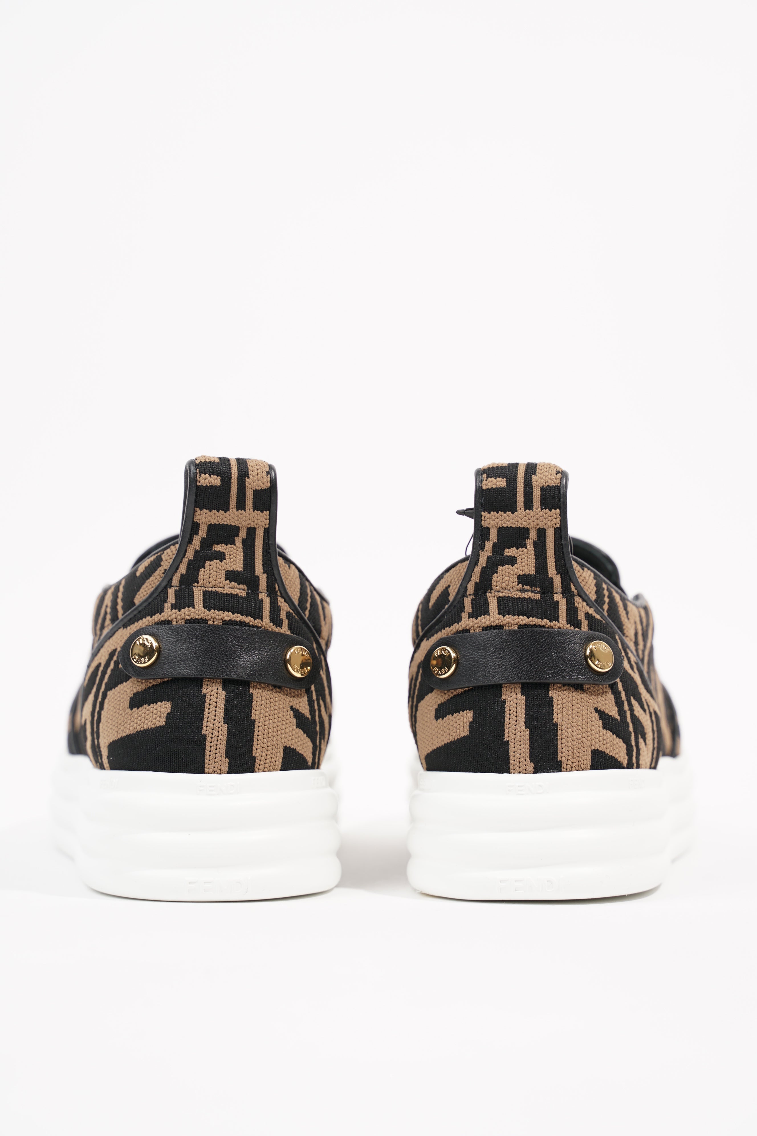 Fendi Womens Slip On Sneaker Zucca / White EU 38 / UK 5