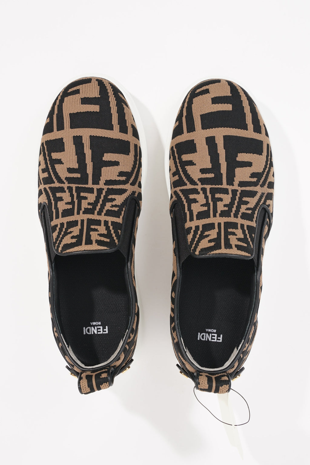 Fendi Womens Slip On Sneaker Zucca / White EU 38 / UK 5