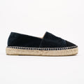 Chanel Womens Espadrilles Navy Velvet EU 38 / UK 5