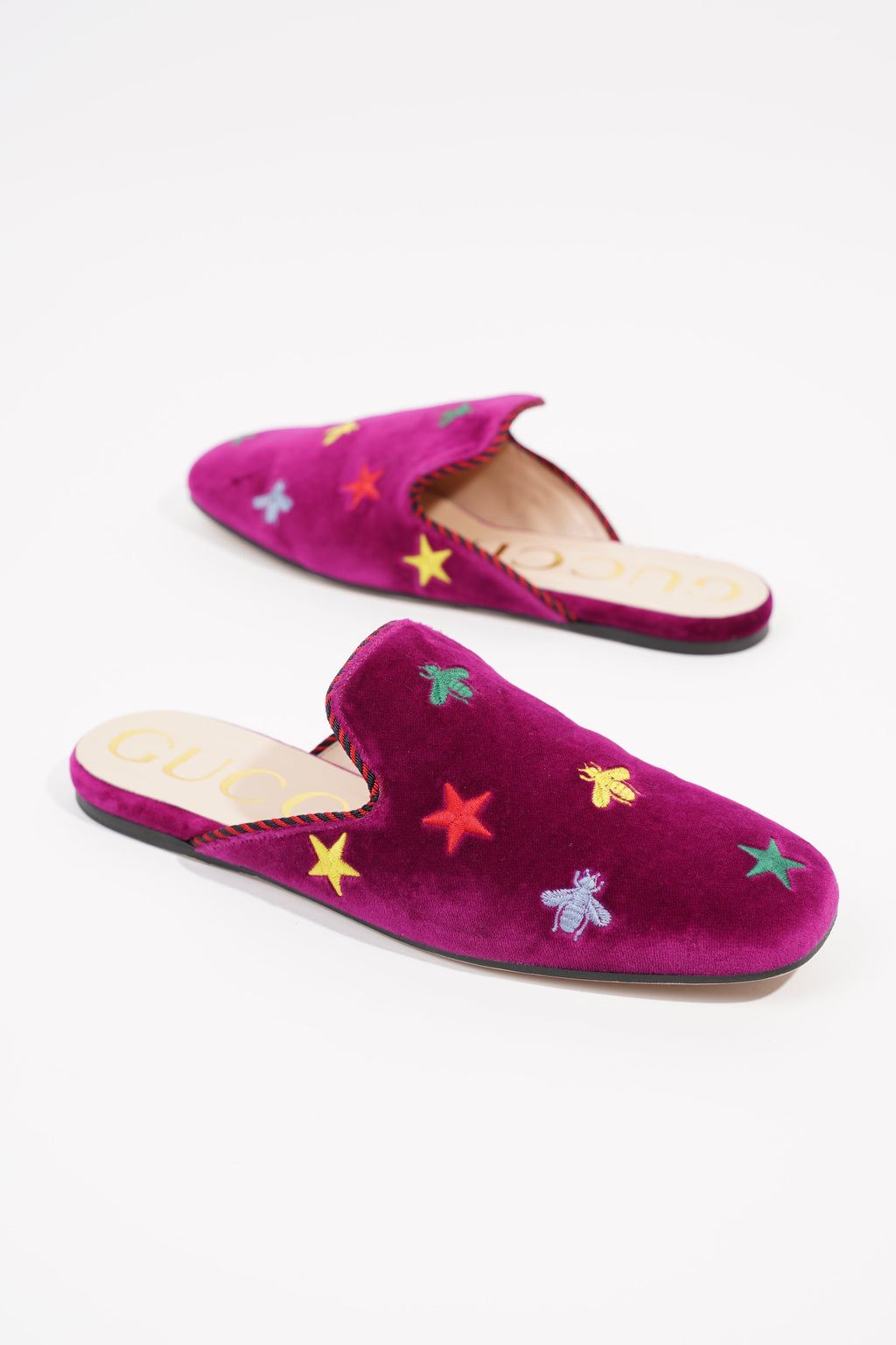 Gucci Womens Princetown Mule Purple Velvet EU 37 / UK 4