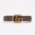 Gucci Womens GG with Double G Belt Supreme / Brown Leather / Canvas 90