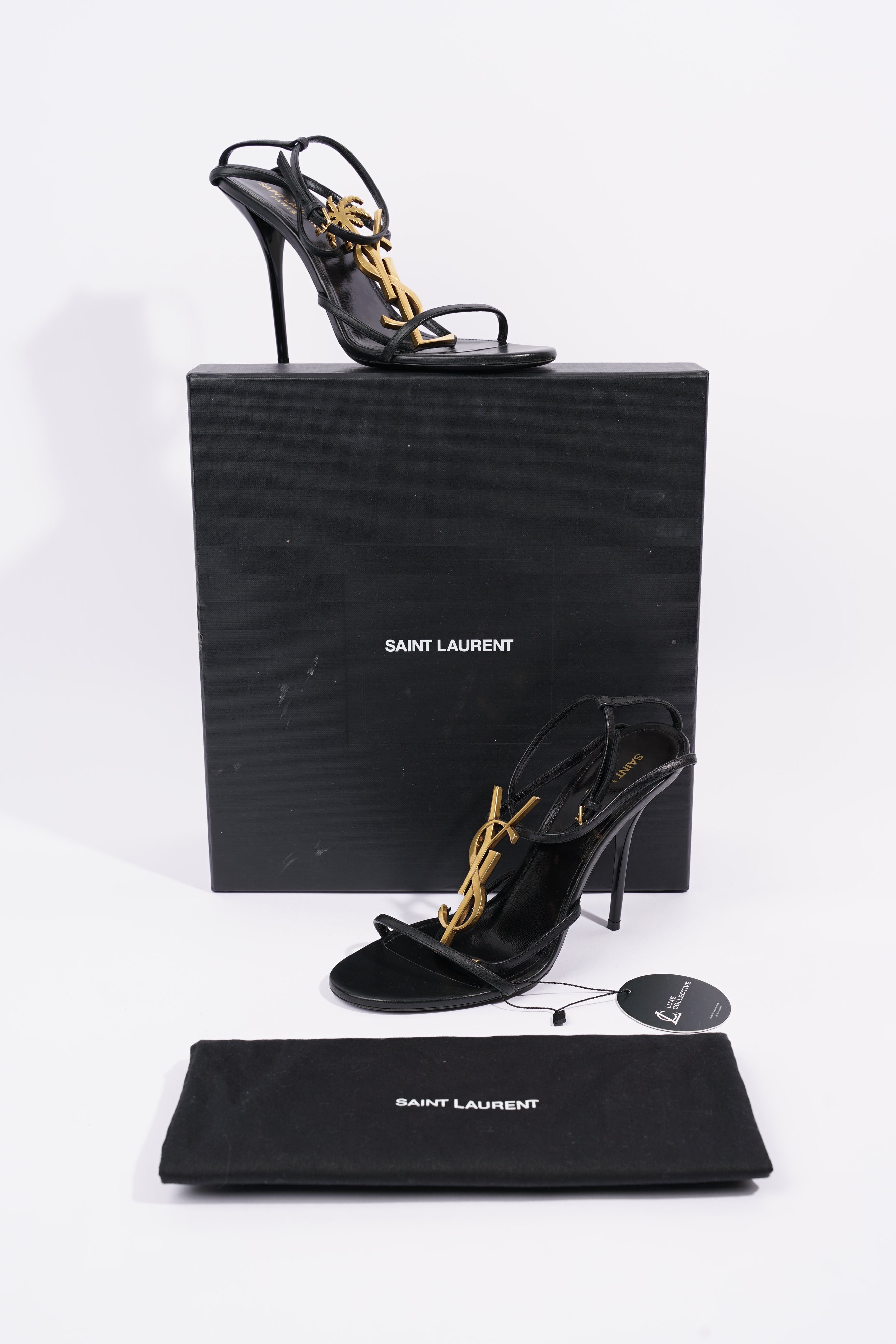 Saint Laurent Womens Cassandra 110 Black EU 39 / UK 6