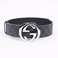 Gucci Mens Interlocking Belt Black 75cm / 30"