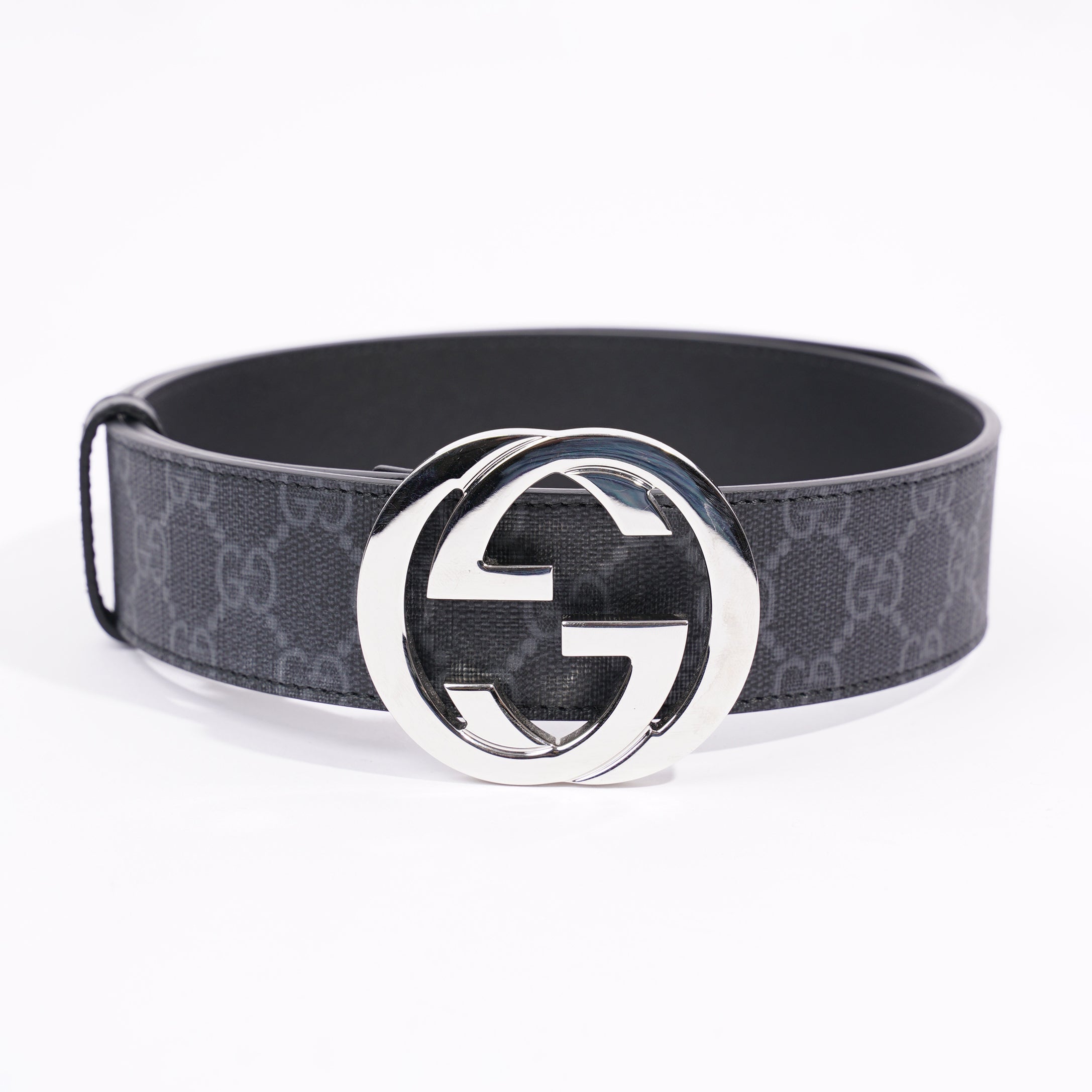 Gucci Mens Interlocking Belt Black 75cm / 30"