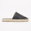 Chanel Womens Espadrille Sandal Black / Gold EU 38 / UK 5