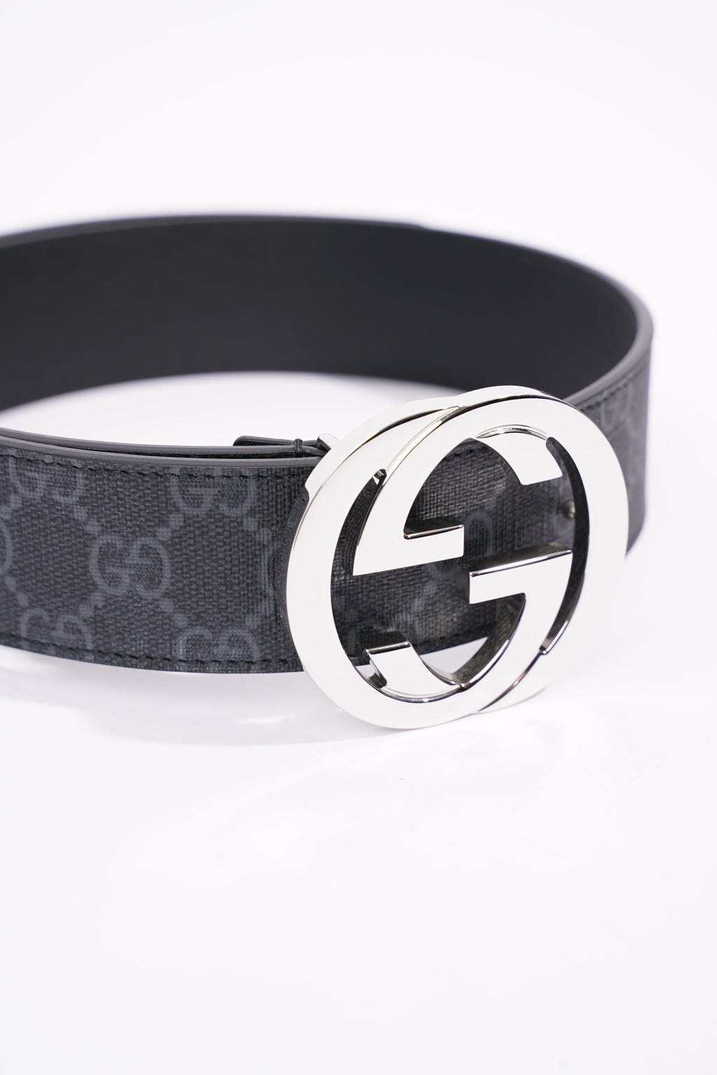 Gucci Mens Interlocking Belt Black 75cm / 30"