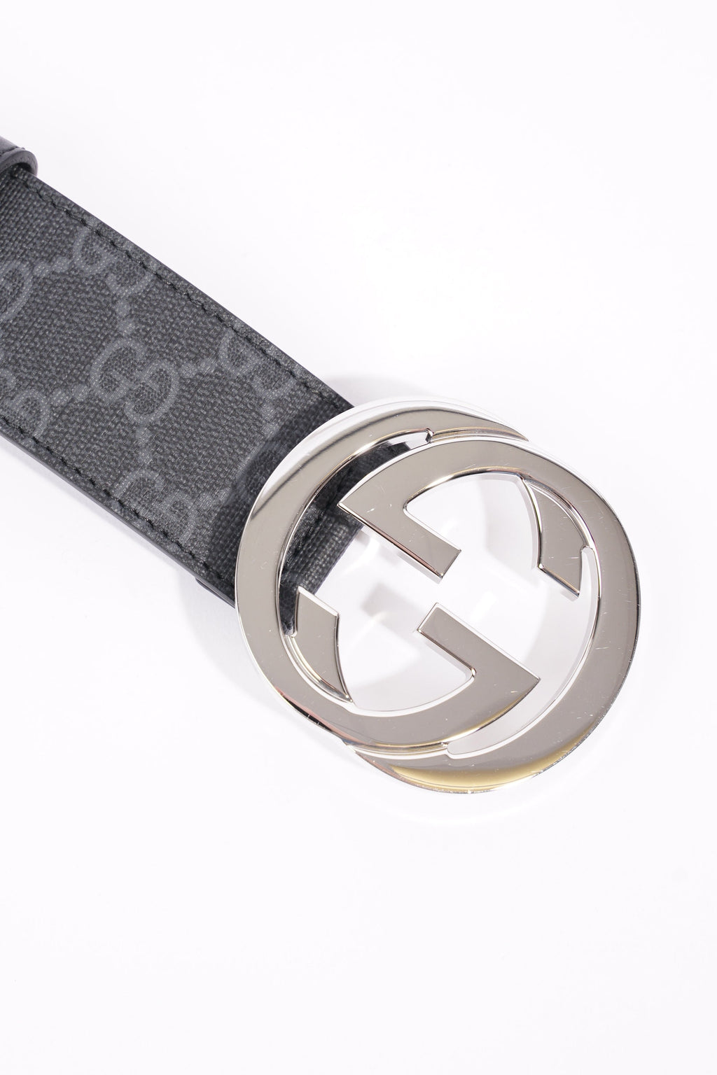 Gucci Mens Interlocking Belt Black 75cm / 30"