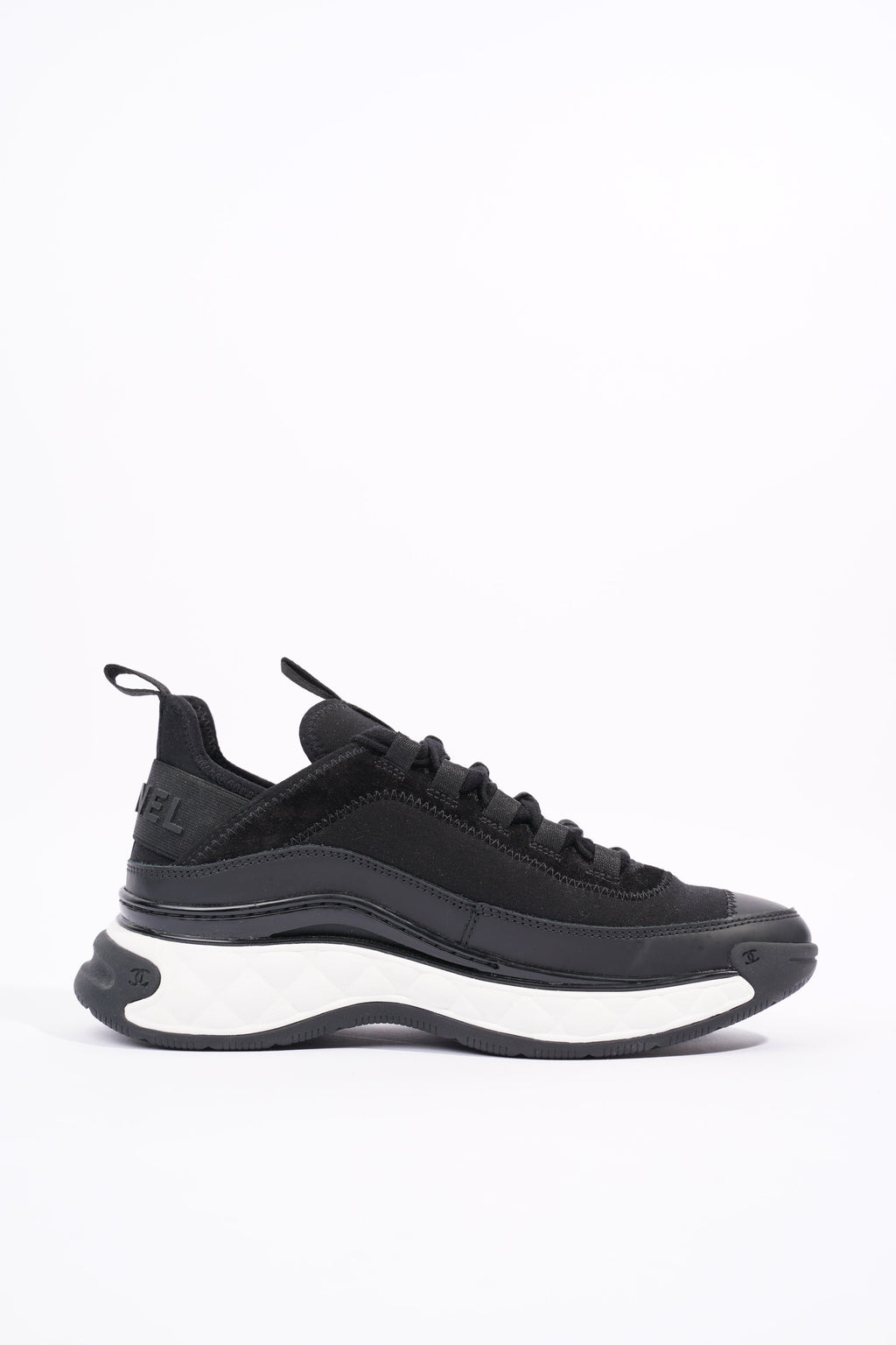 Chanel Womens CC Logo Black / White EU 37 / UK 4