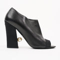 Chanel Womens Peep Toe Lambskin Boot Black EU 40 / UK 7