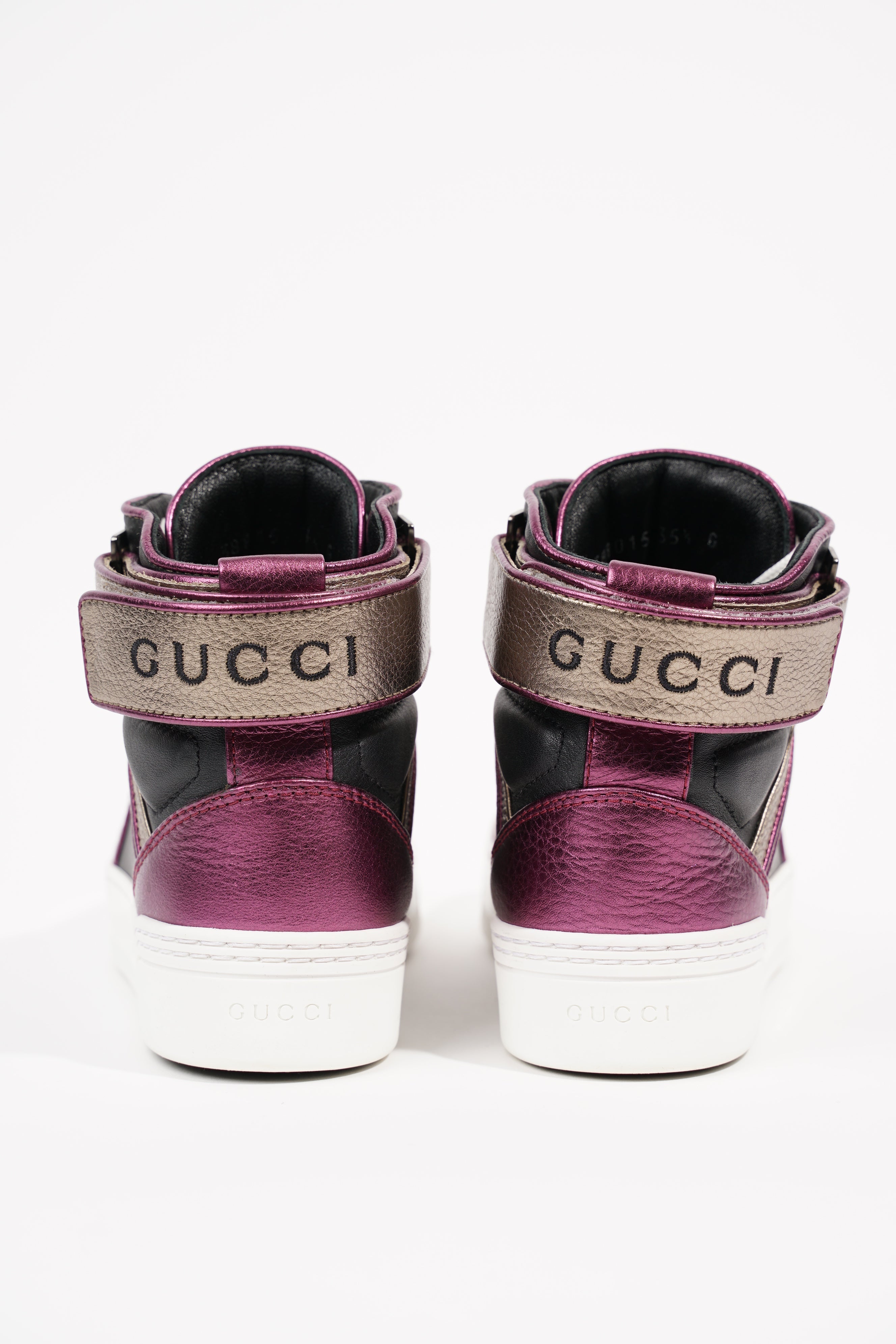 Gucci Womens High Top Sneaker Bronze / Purple EU 35.5 / UK 2.5