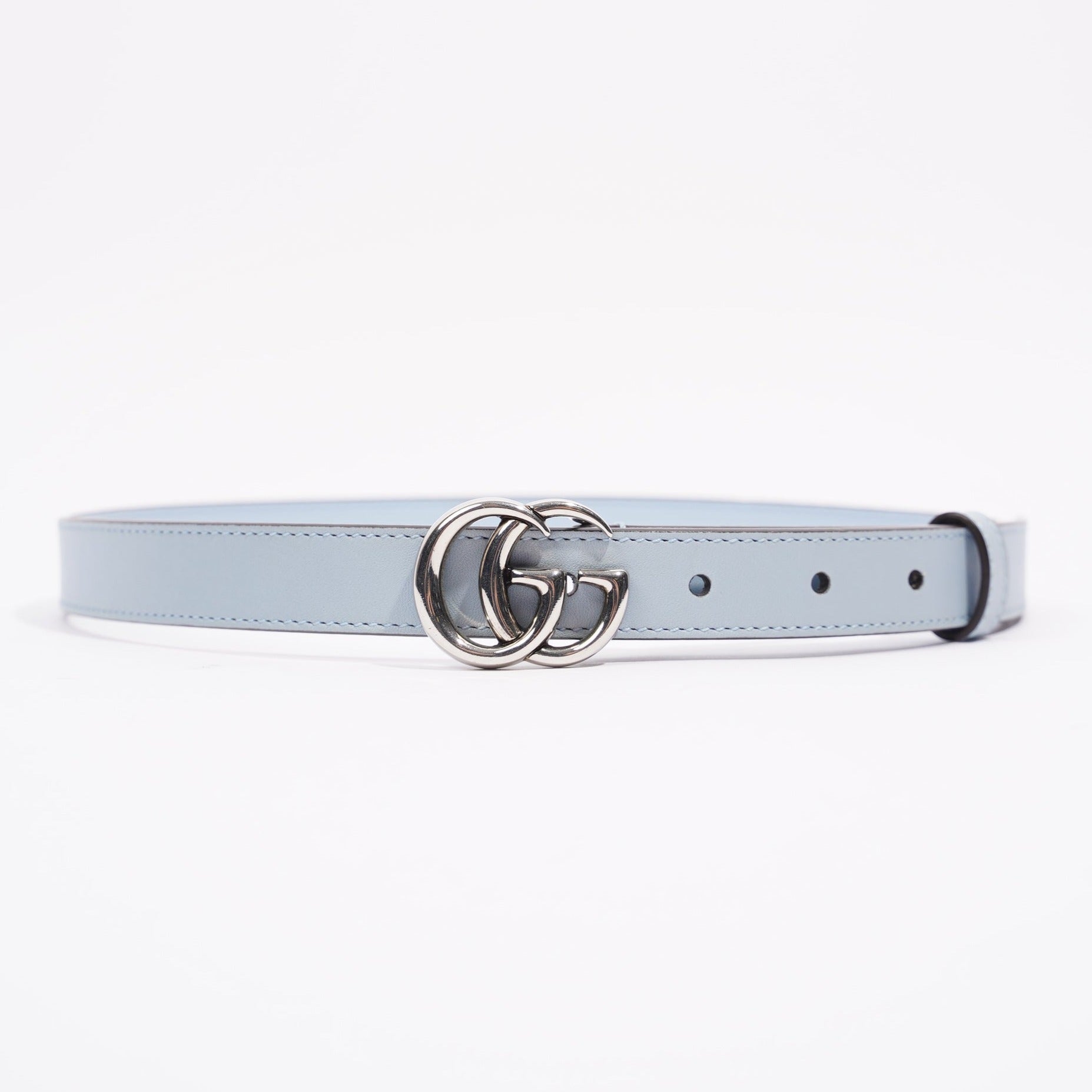 Gucci GG Marmont Belt Blue Leather 70cm - 28"