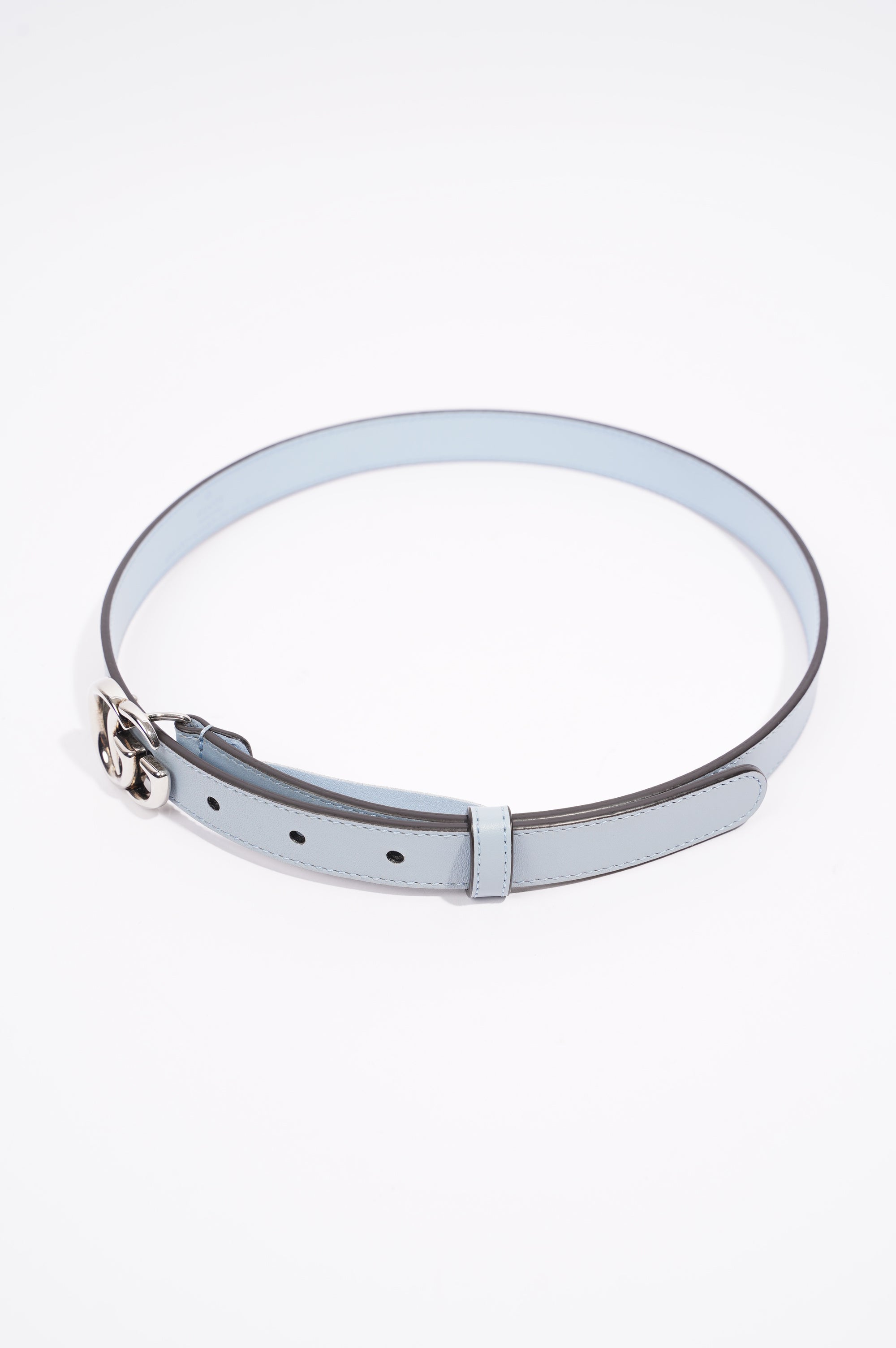 Gucci GG Marmont Belt Blue Leather 70cm - 28"