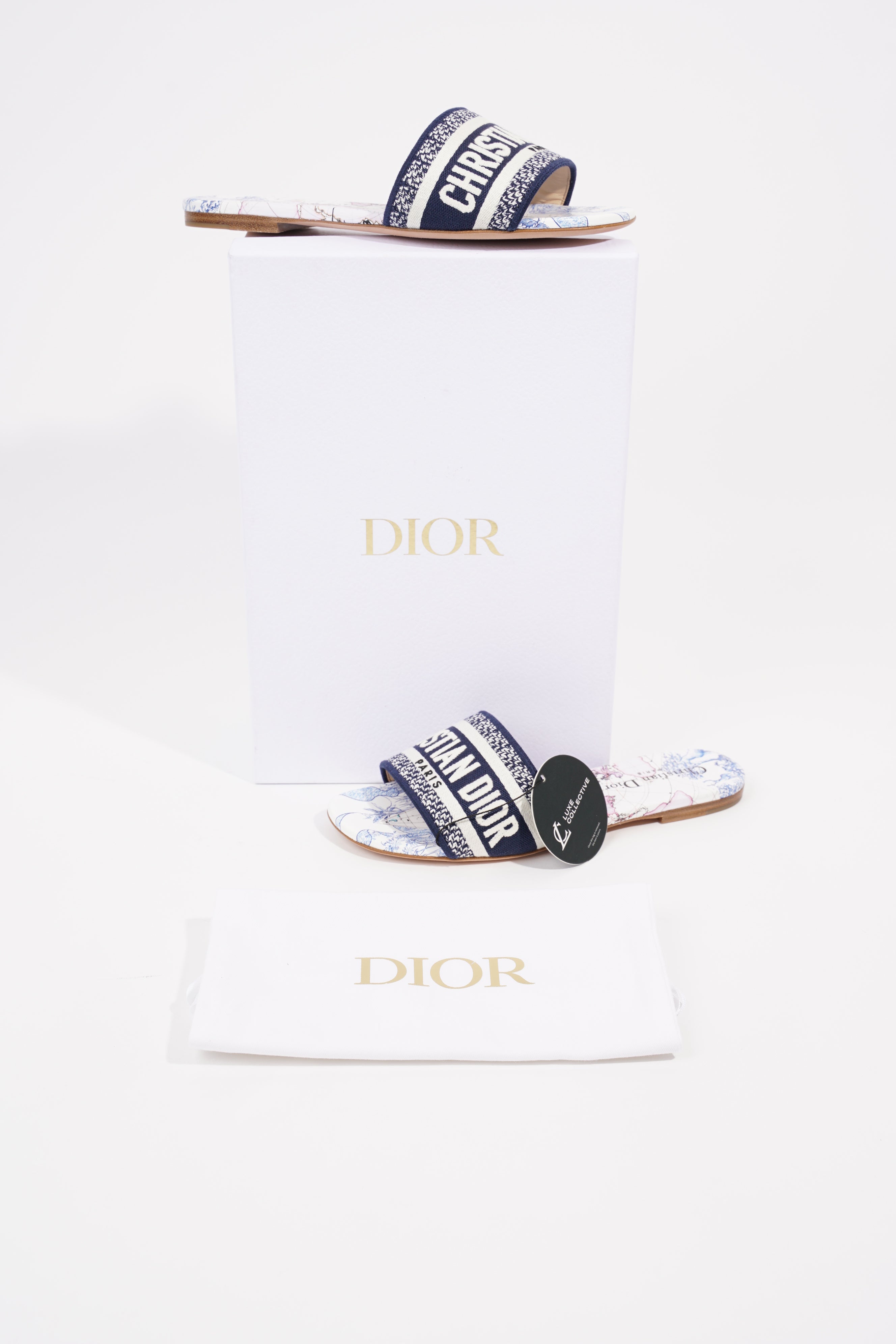 Christian Dior Womens Dway Slide True Blue EU 36.5 / UK 3.5