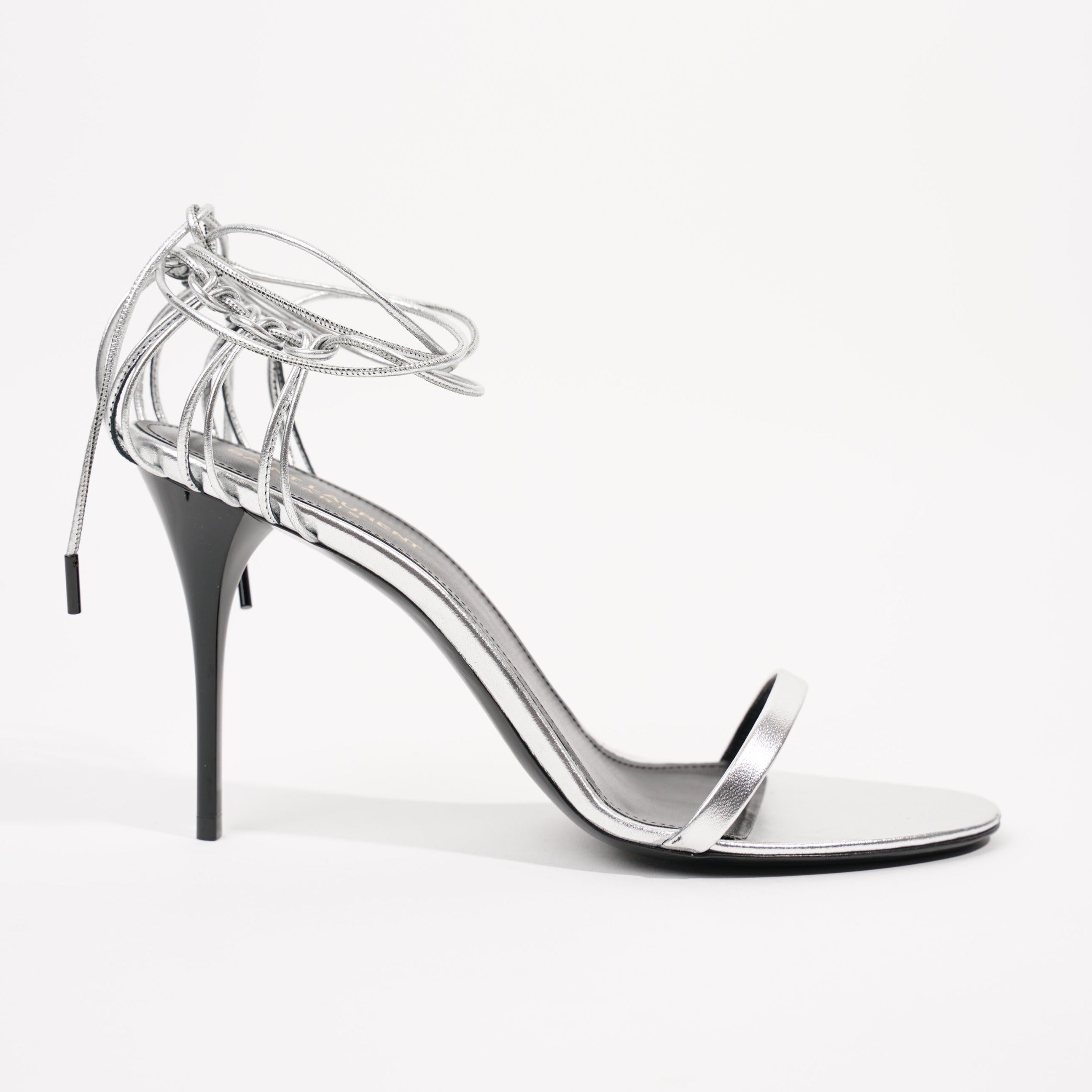 Saint Laurent Womens Lexi 90 Silver EU 40 / UK 7