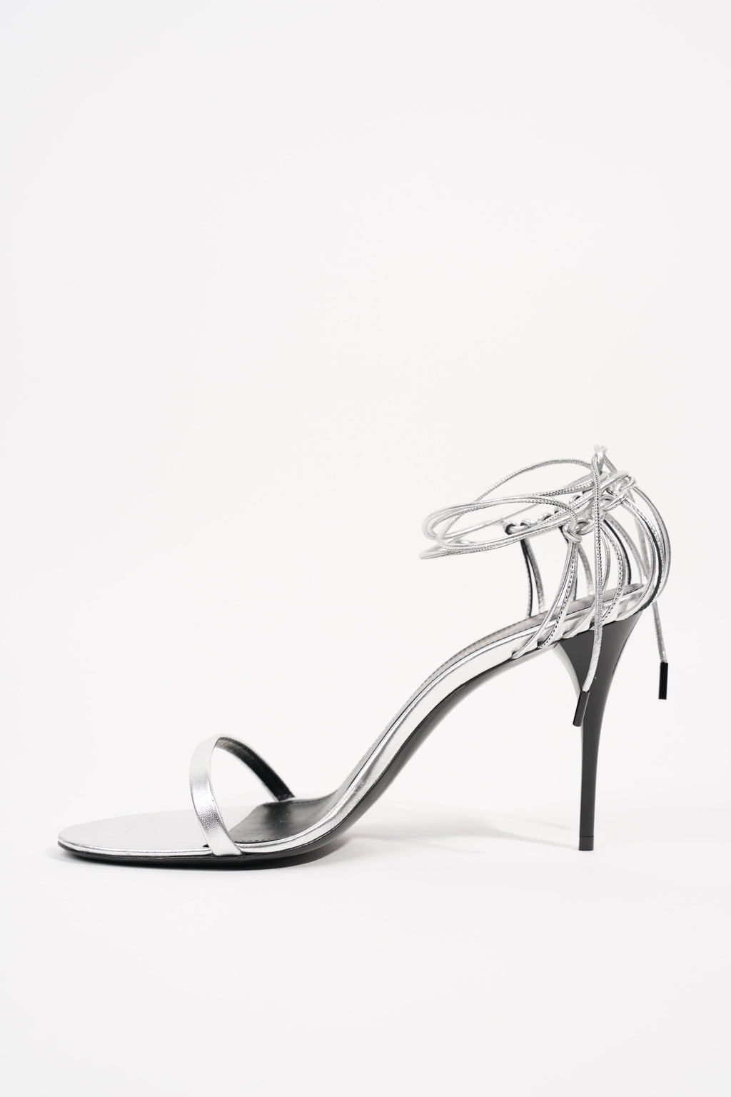Saint Laurent Womens Lexi 90 Silver EU 40 / UK 7