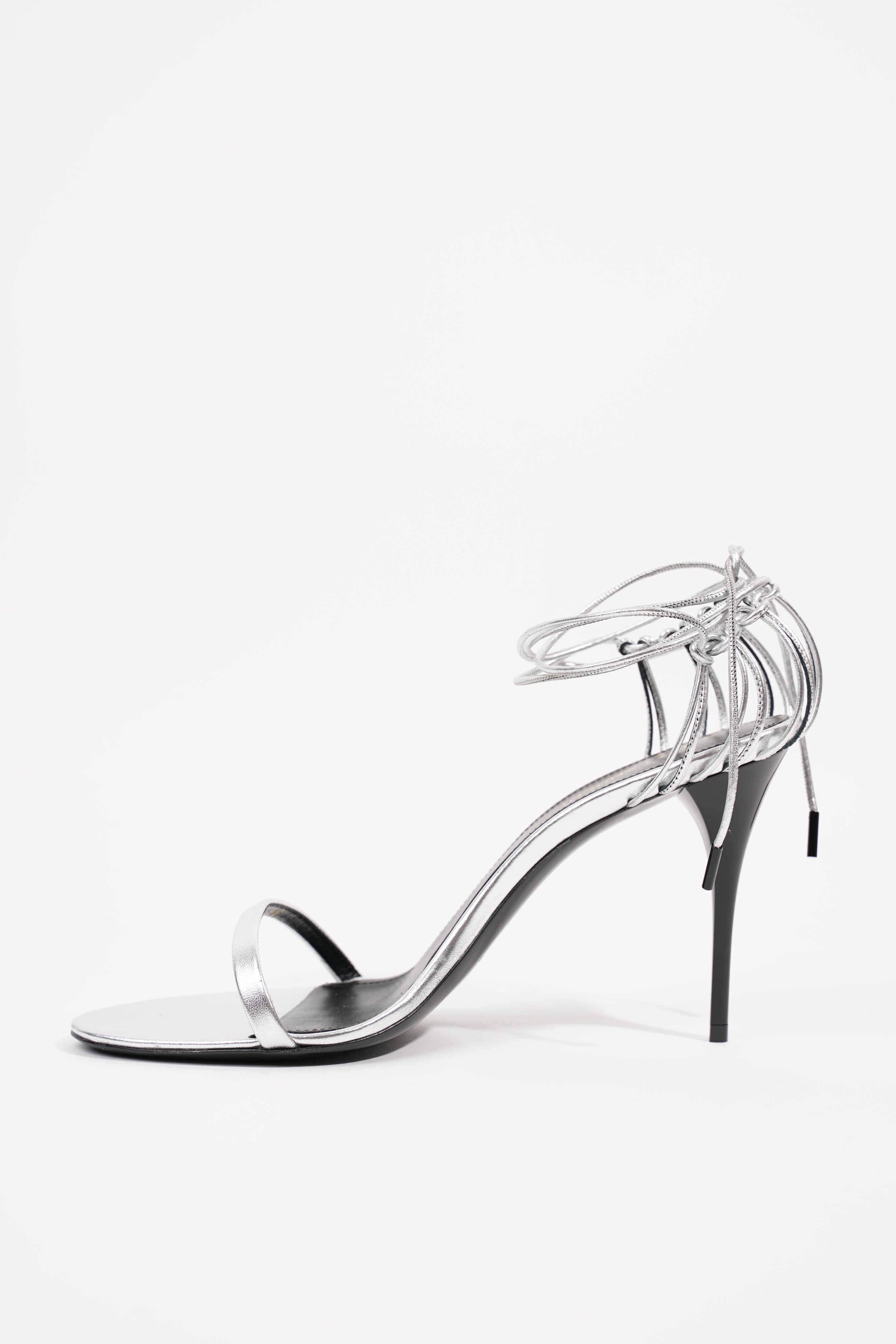 Saint Laurent Womens Lexi 90 Silver EU 40 / UK 7