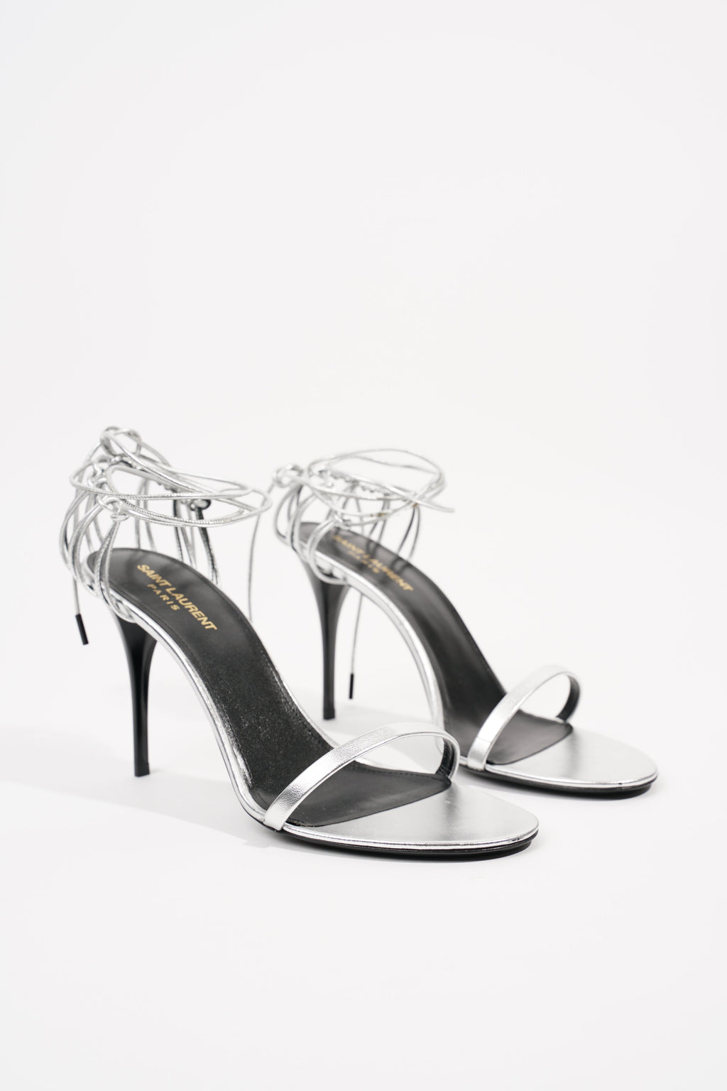 Saint Laurent Womens Lexi 90 Silver EU 40 / UK 7