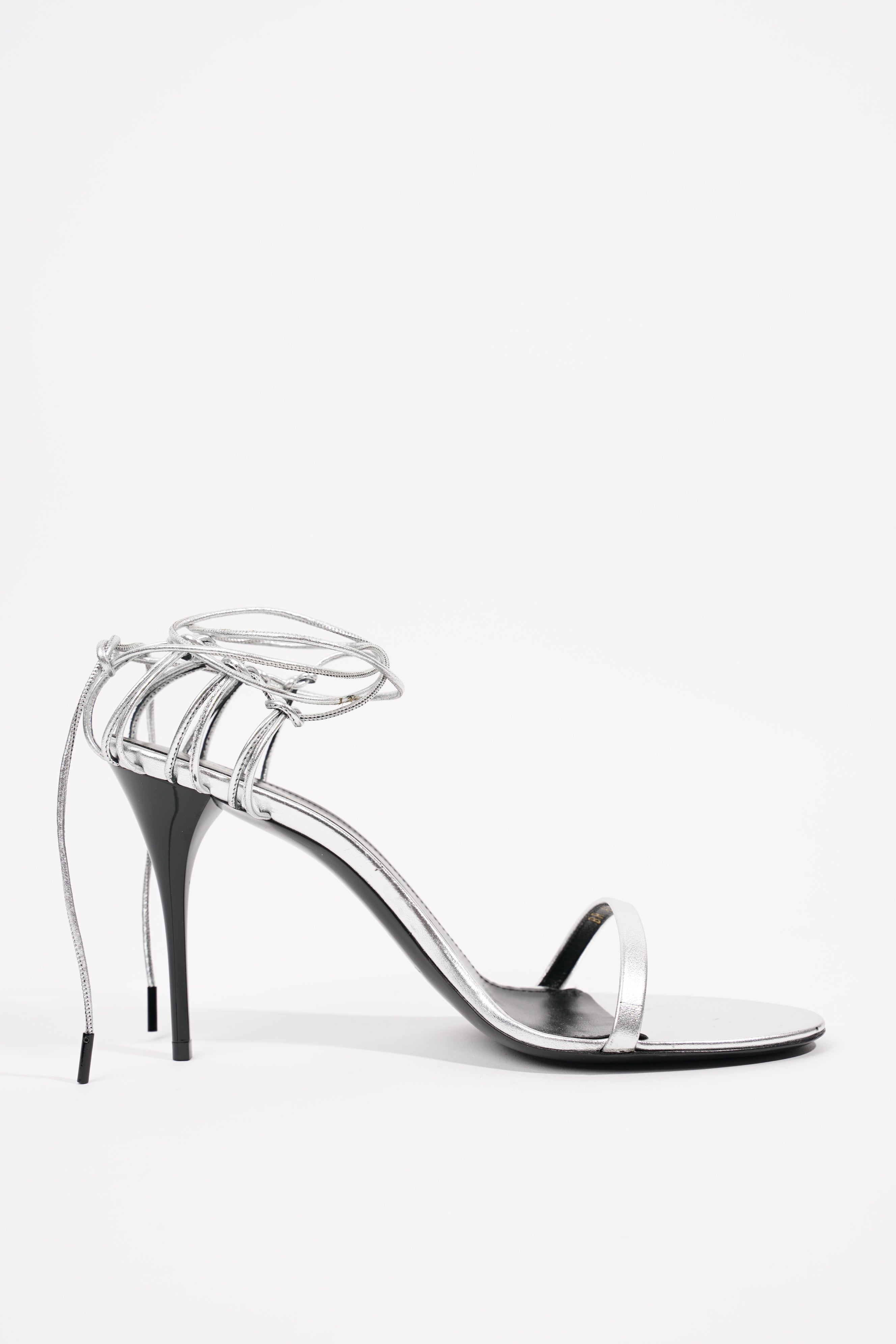 Saint Laurent Womens Lexi 90 Silver EU 40 / UK 7