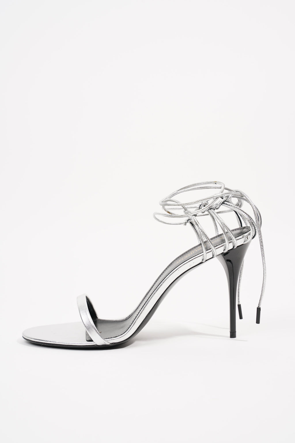 Saint Laurent Womens Lexi 90 Silver EU 40 / UK 7