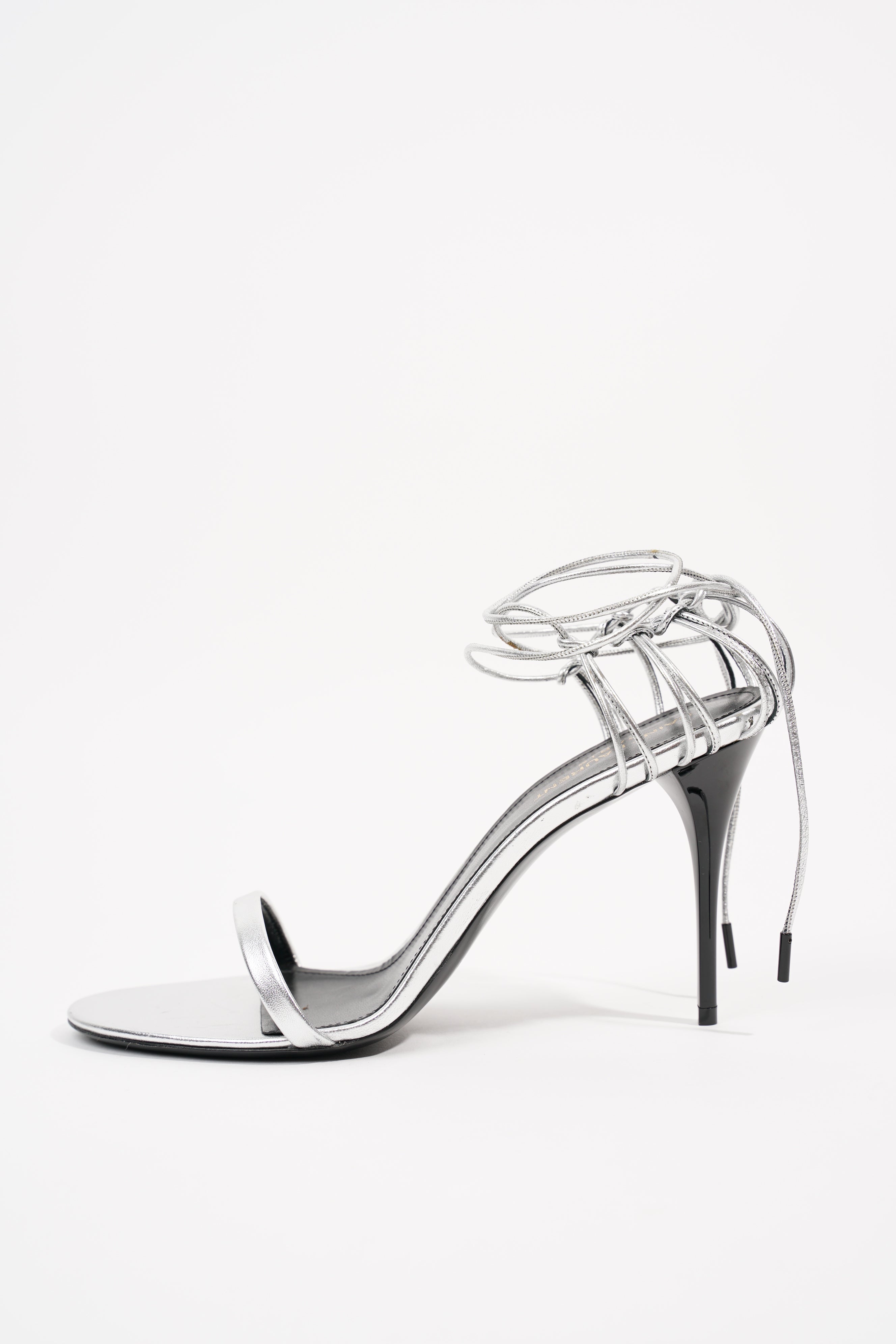 Saint Laurent Womens Lexi 90 Silver EU 40 / UK 7