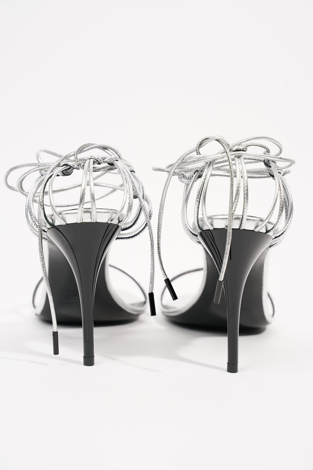 Saint Laurent Womens Lexi 90 Silver EU 40 / UK 7