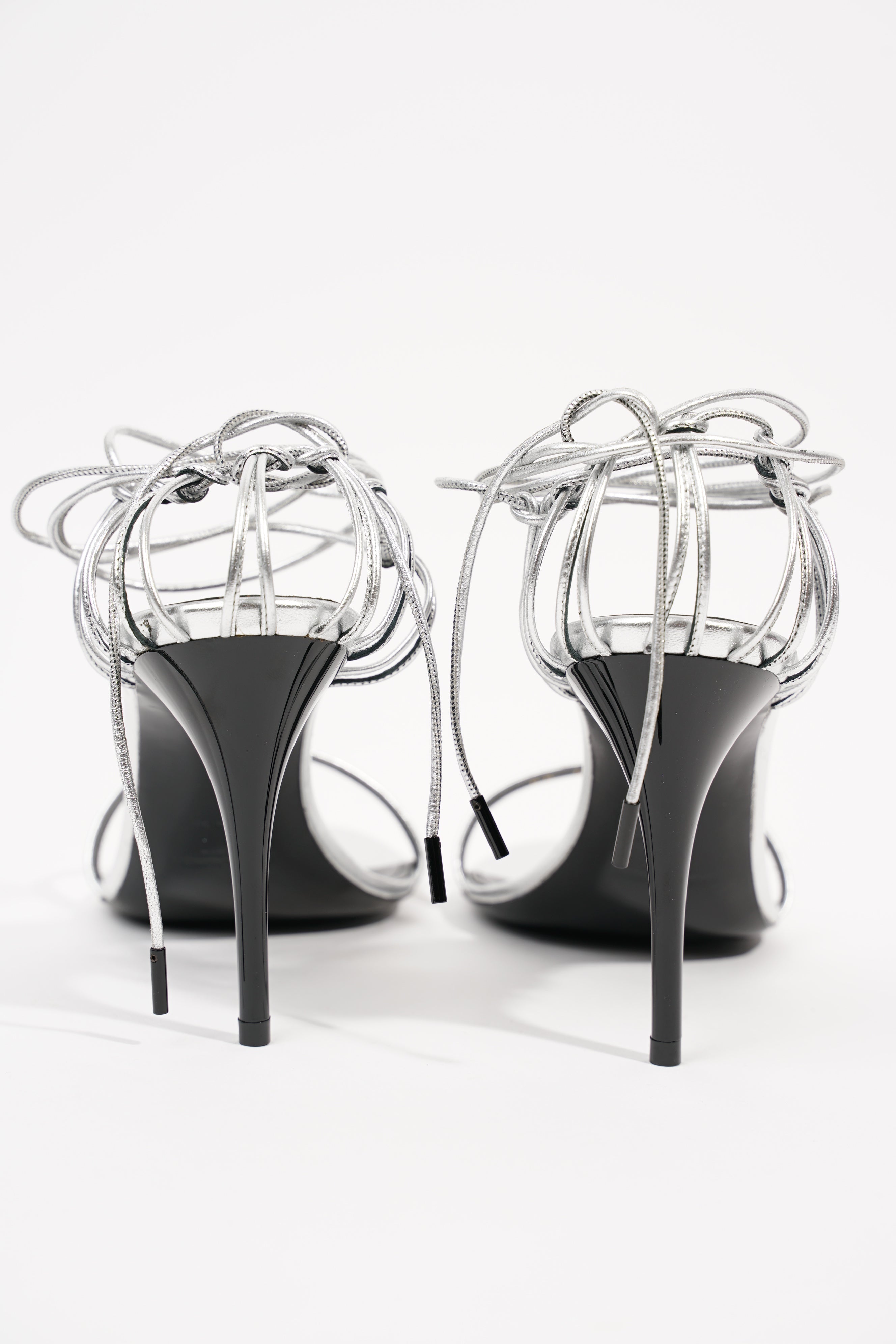 Saint Laurent Womens Lexi 90 Silver EU 40 / UK 7