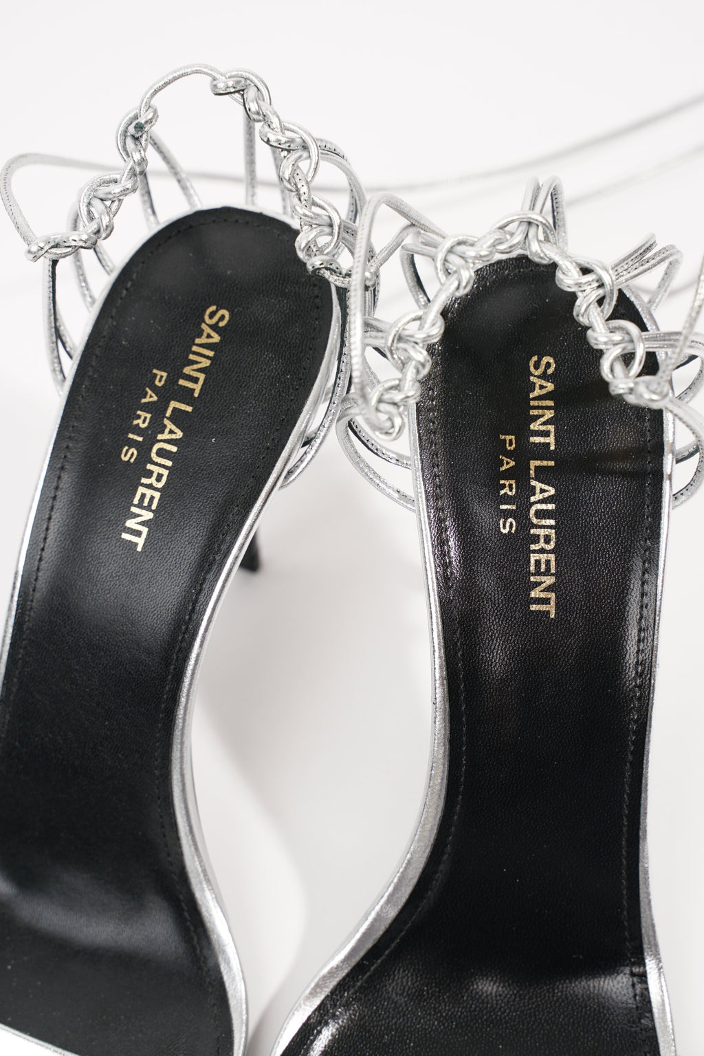 Saint Laurent Womens Lexi 90 Silver EU 40 / UK 7