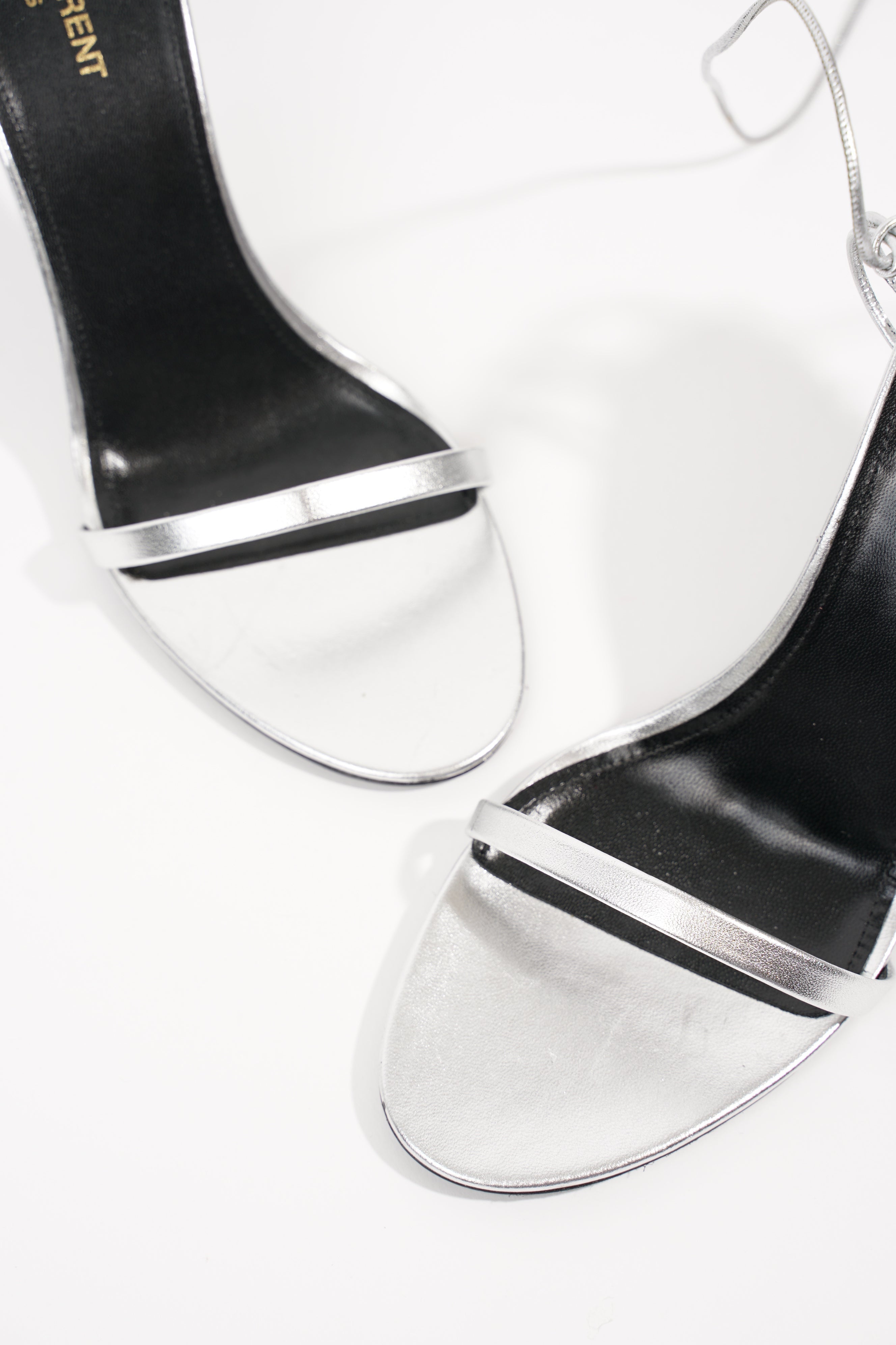 Saint Laurent Womens Lexi 90 Silver EU 40 / UK 7