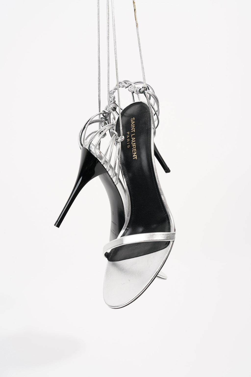 Saint Laurent Womens Lexi 90 Silver EU 40 / UK 7