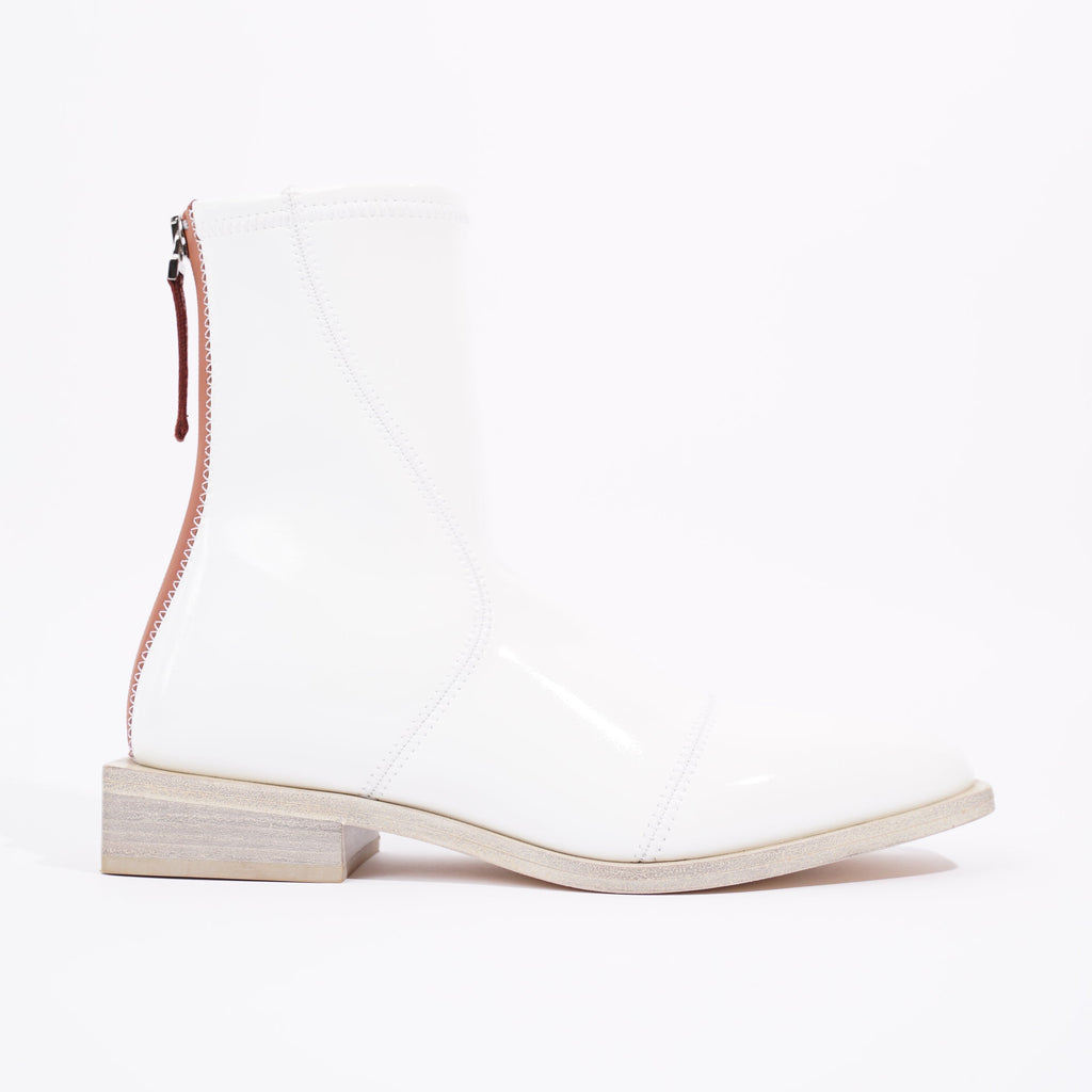 Fendi Womens Ankle Boot Patent White EU 38 / UK 5