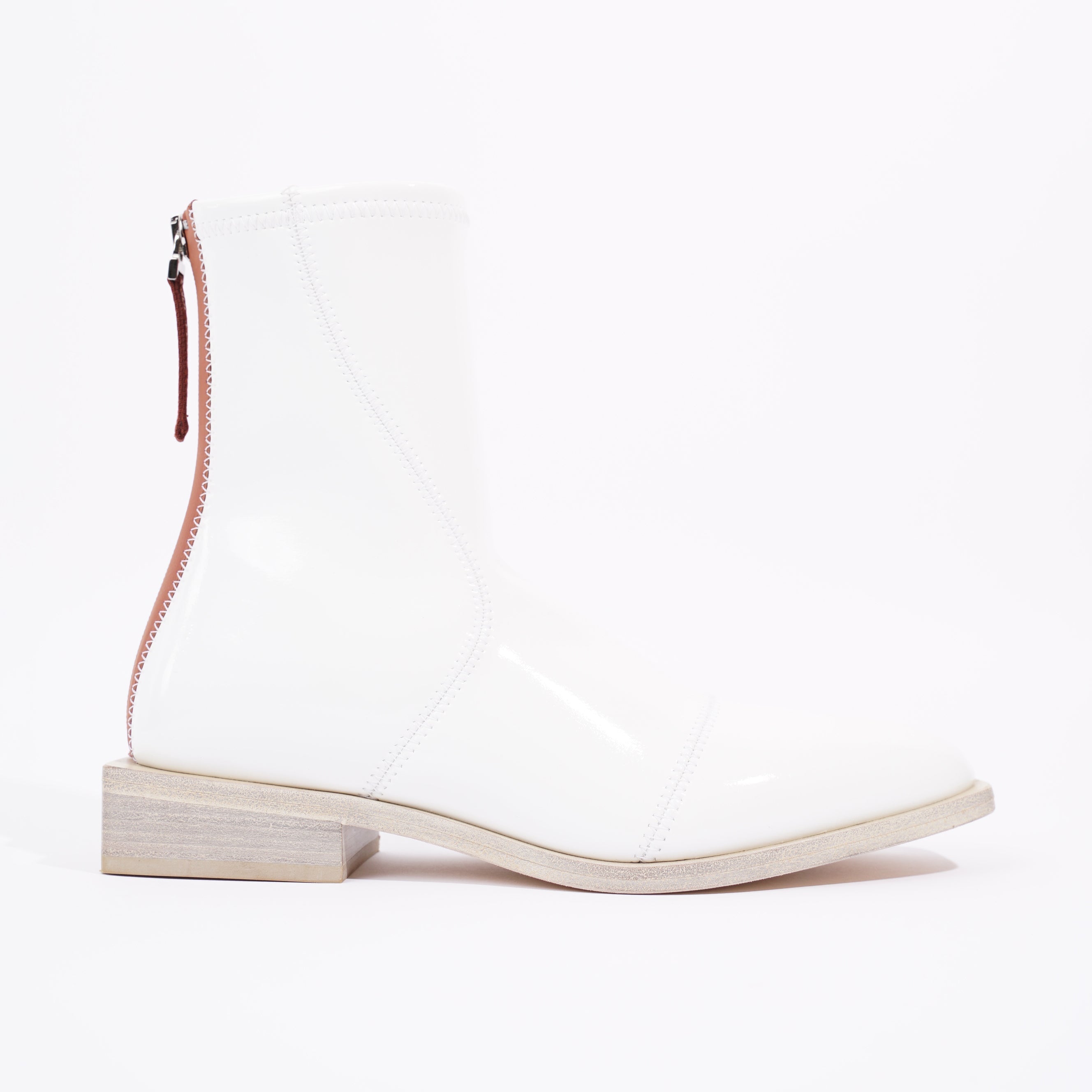 Fendi Womens Ankle Boot Patent White EU 38 / UK 5