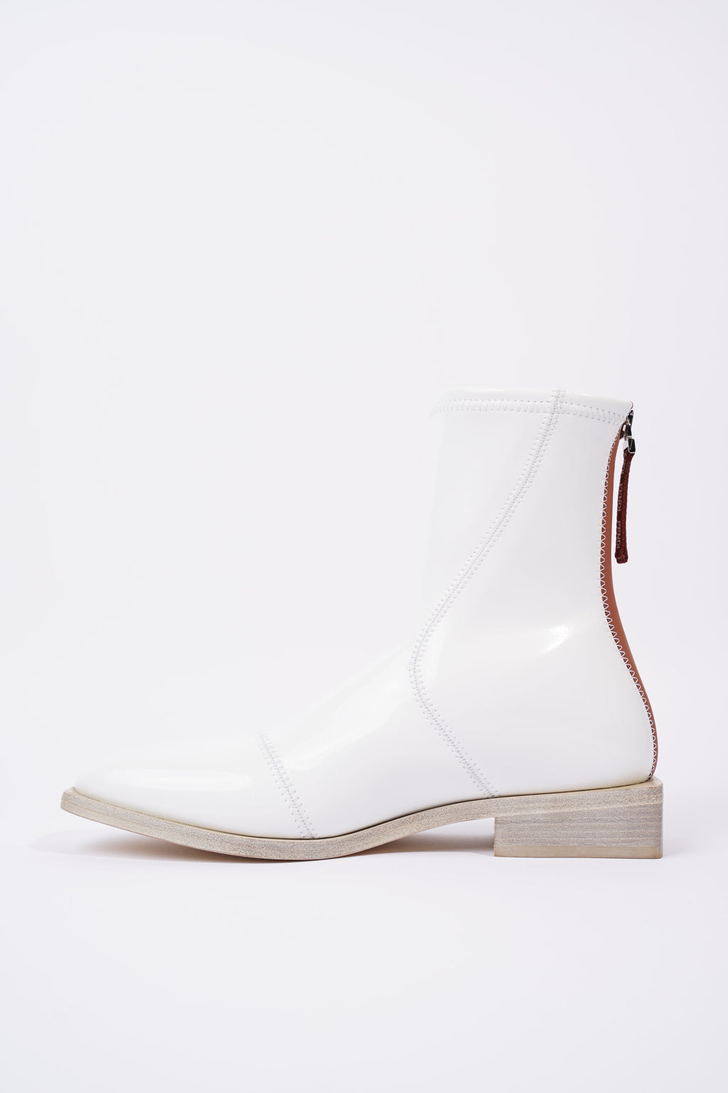 Fendi Womens Ankle Boot Patent White EU 38 / UK 5
