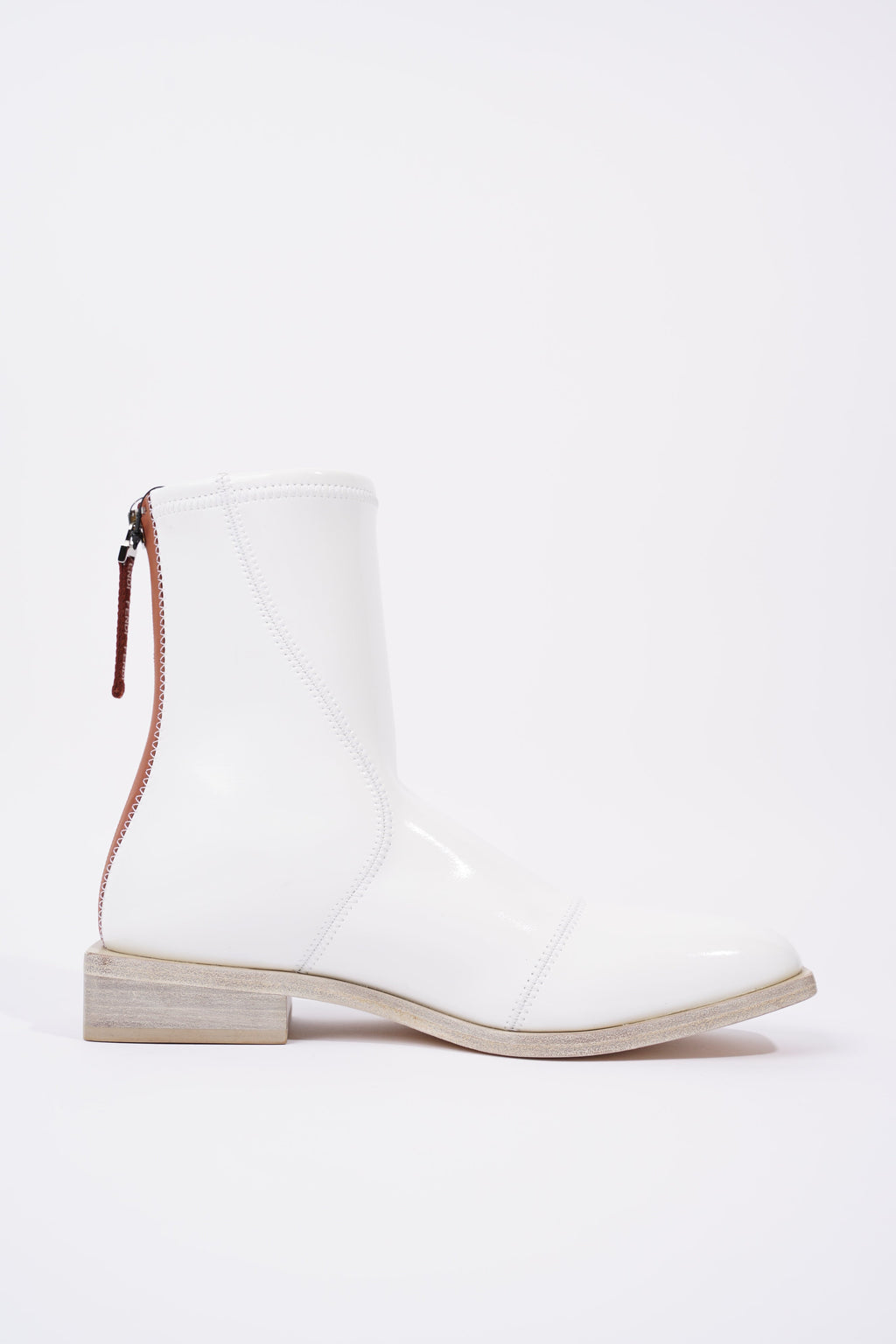 Fendi Womens Ankle Boot Patent White EU 38 / UK 5