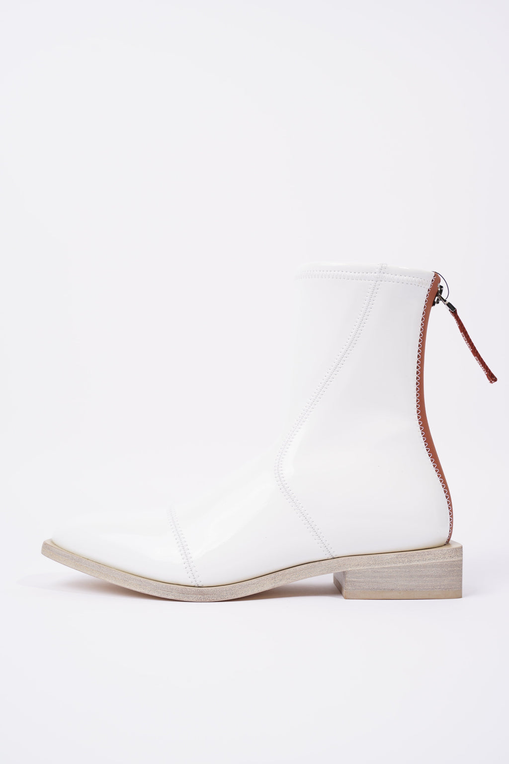 Fendi Womens Ankle Boot Patent White EU 38 / UK 5