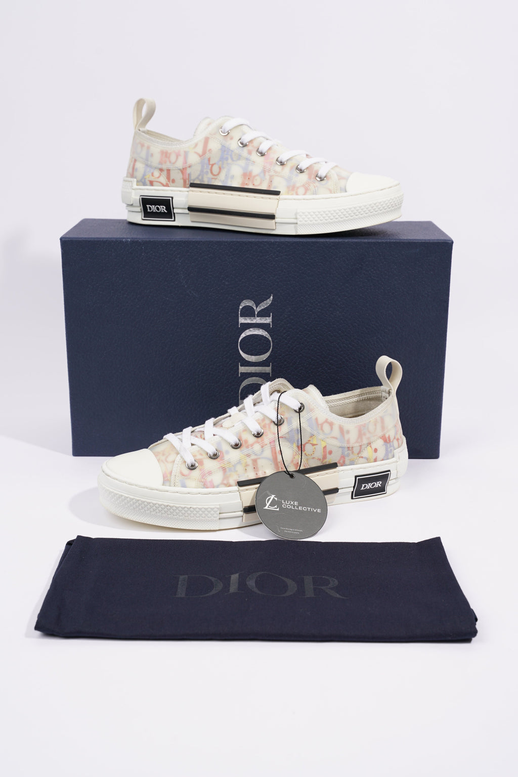 Christian Dior Womens B23 Low Top White / Multi EU 39 / UK 6