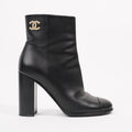 Chanel Womens CC Ankle Boot Black EU 37 / UK 4