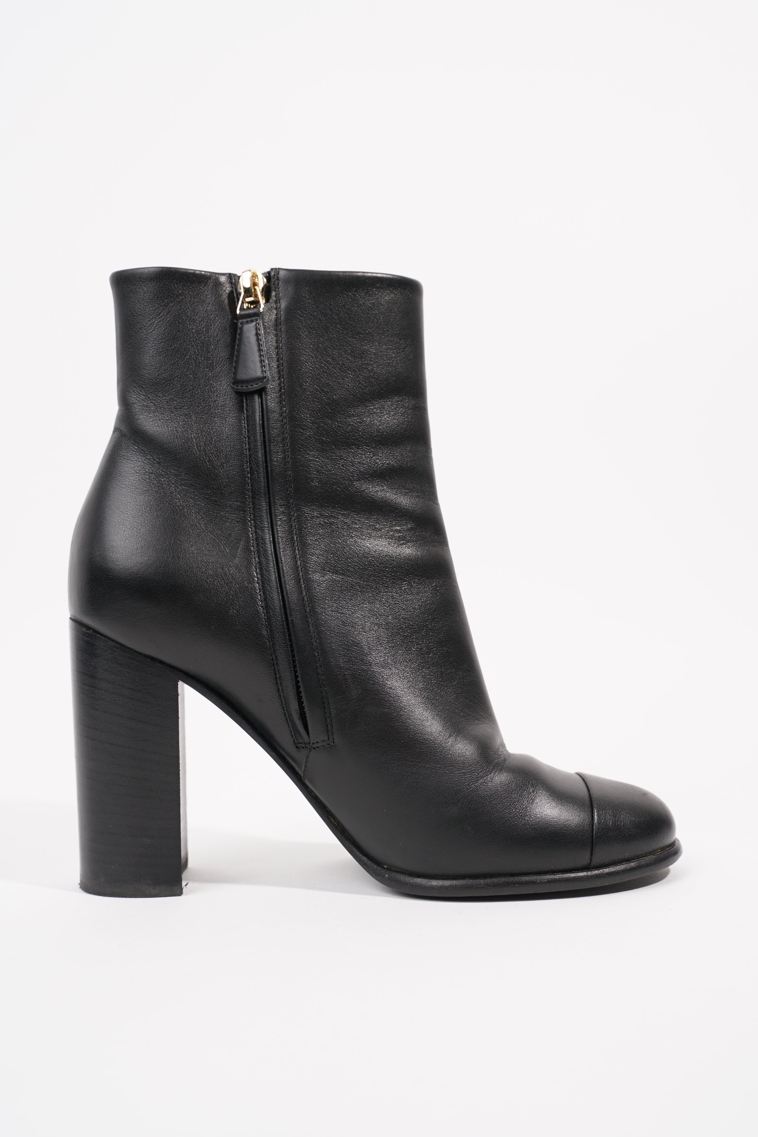 Chanel Womens CC Ankle Boot Black EU 37 / UK 4